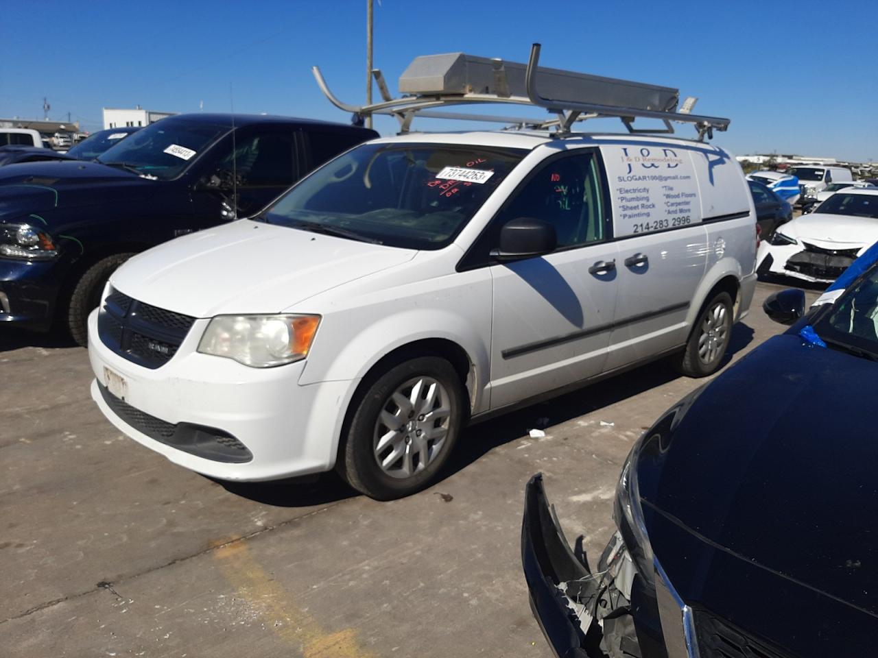 ram cargo van tradesman 2014 2c4jrgag5er266576