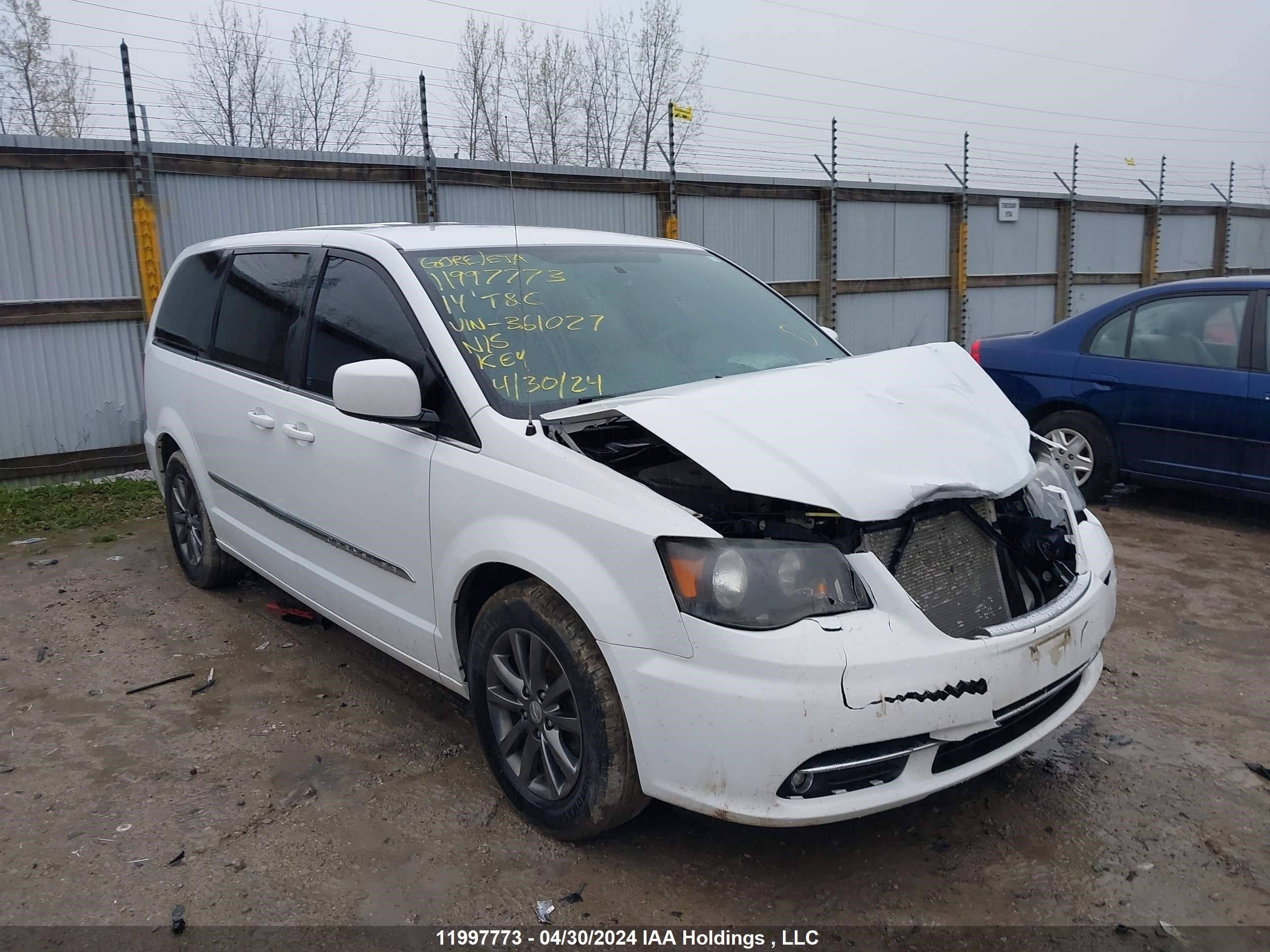 chrysler town & country 2014 2c4rc1hgxer361027