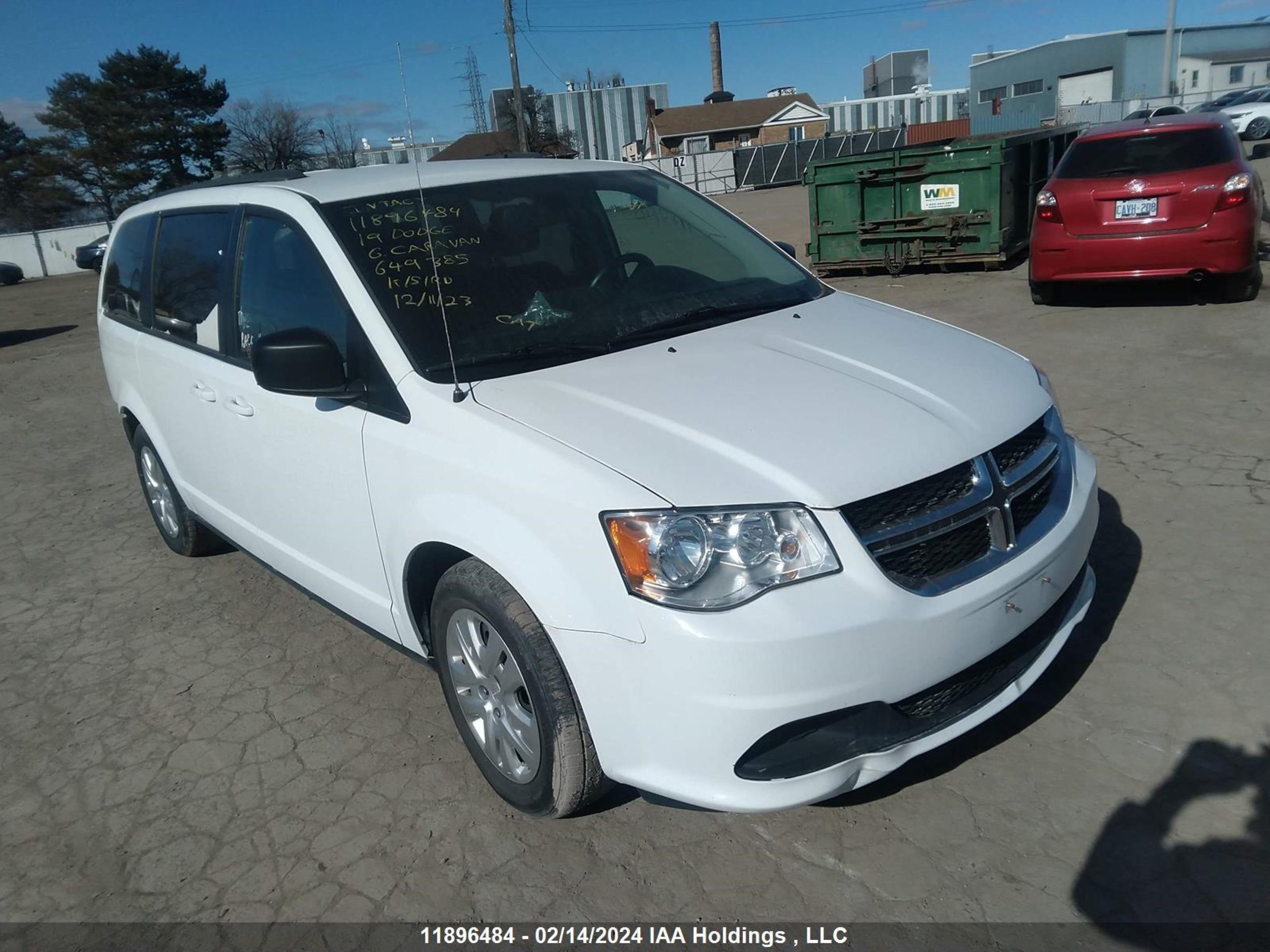 dodge caravan 2019 2c4rdgbg2kr649385