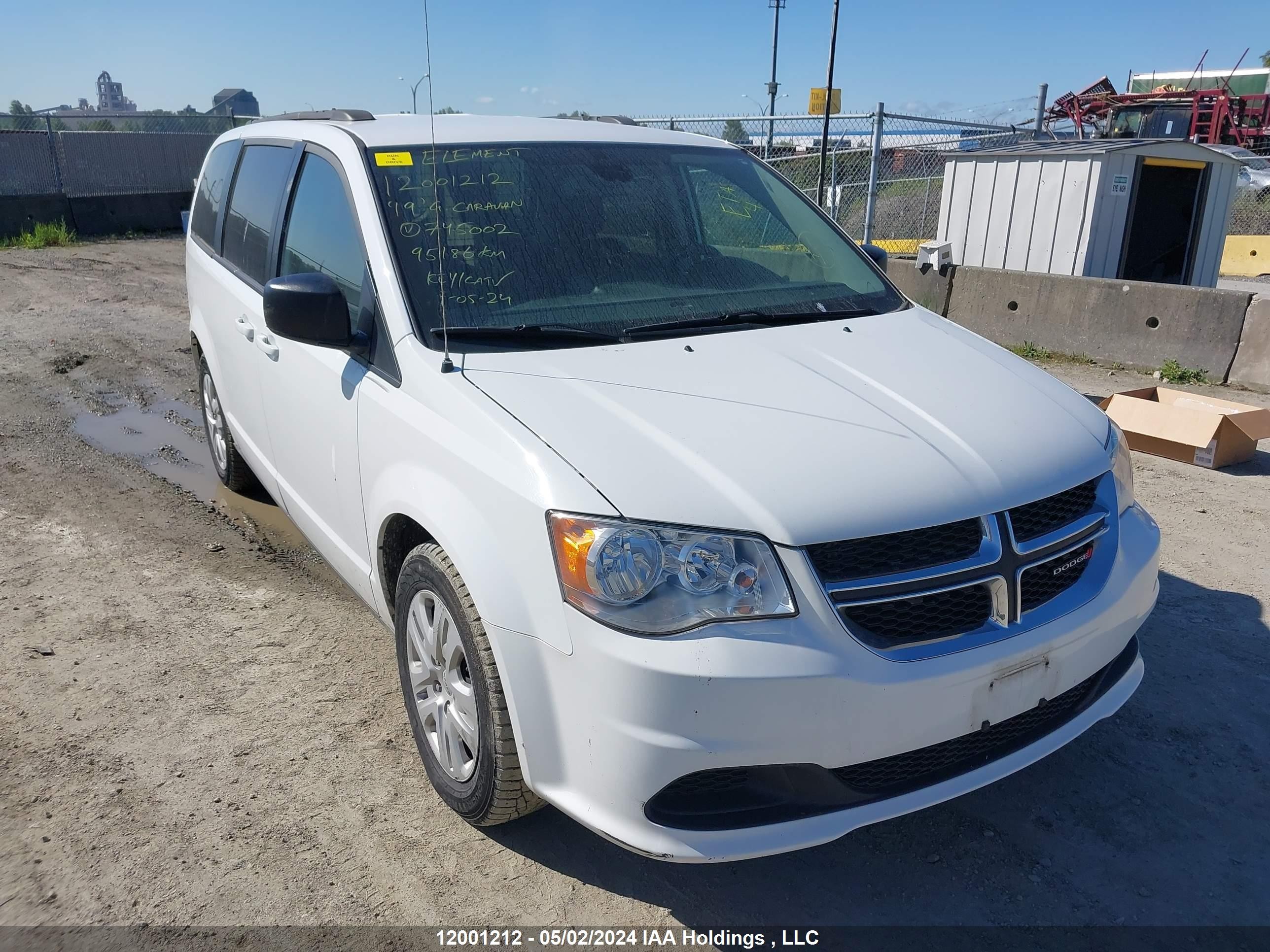 dodge caravan 2019 2c4rdgbg2kr745002