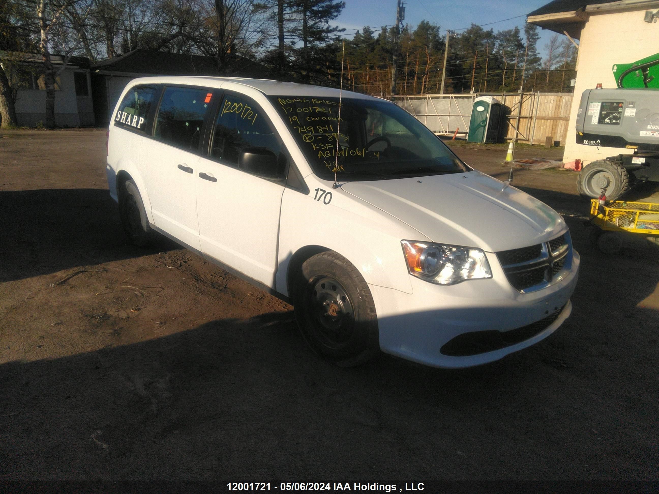 dodge caravan 2019 2c4rdgbg9kr749841