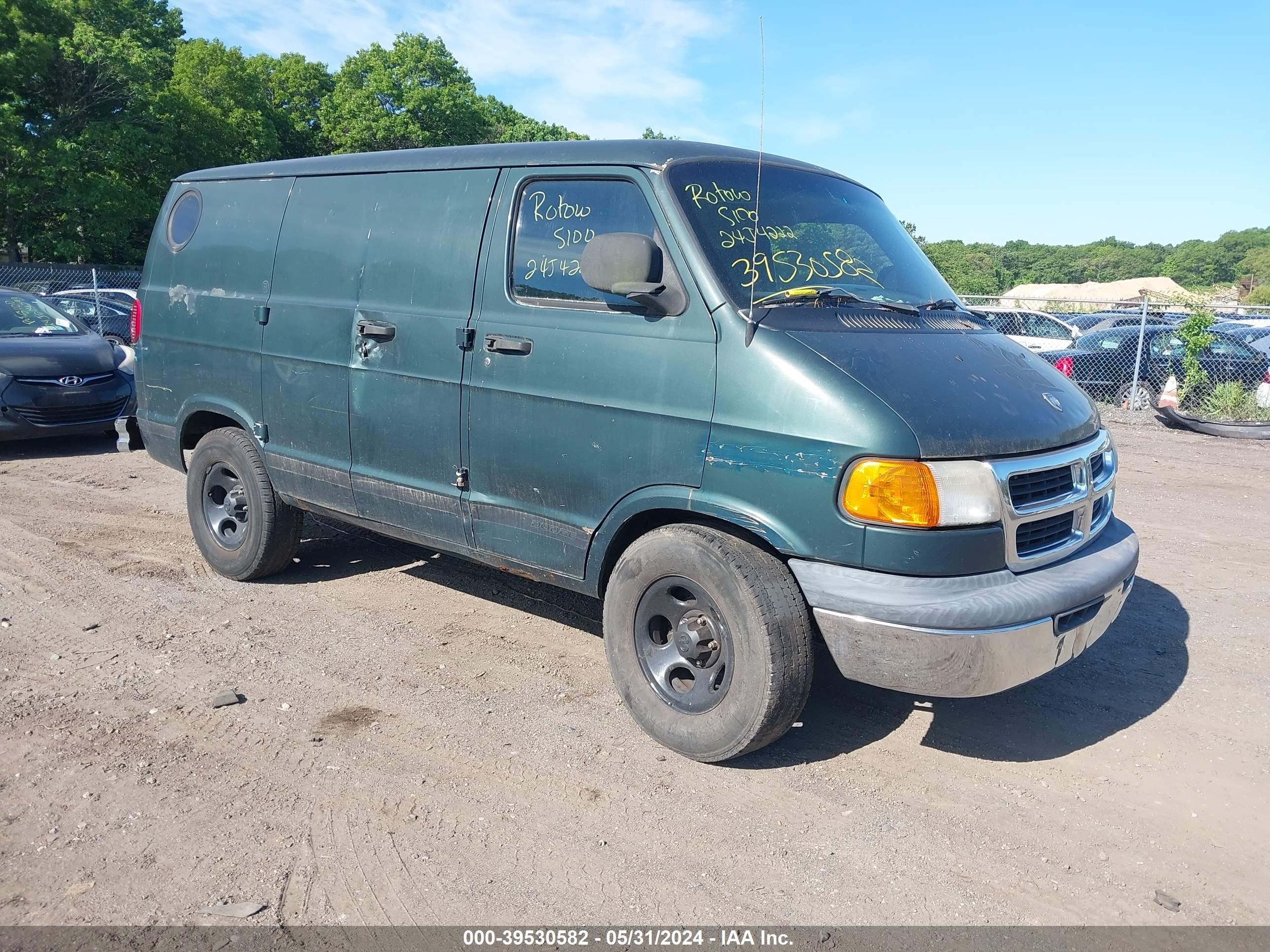 dodge ram van 2003 2d7hb11x03k521484