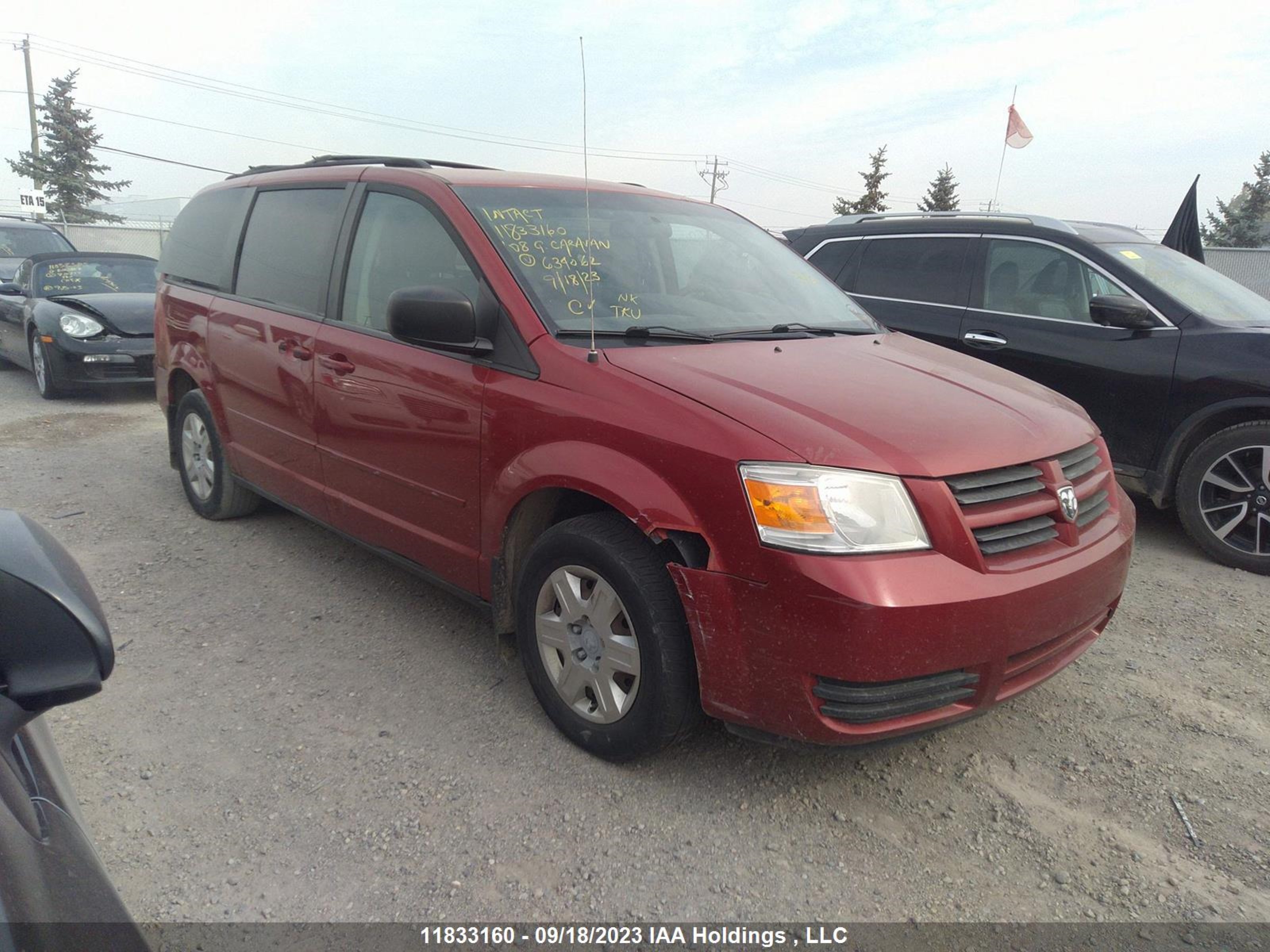 dodge caravan 2008 2d8hn44h38r634062