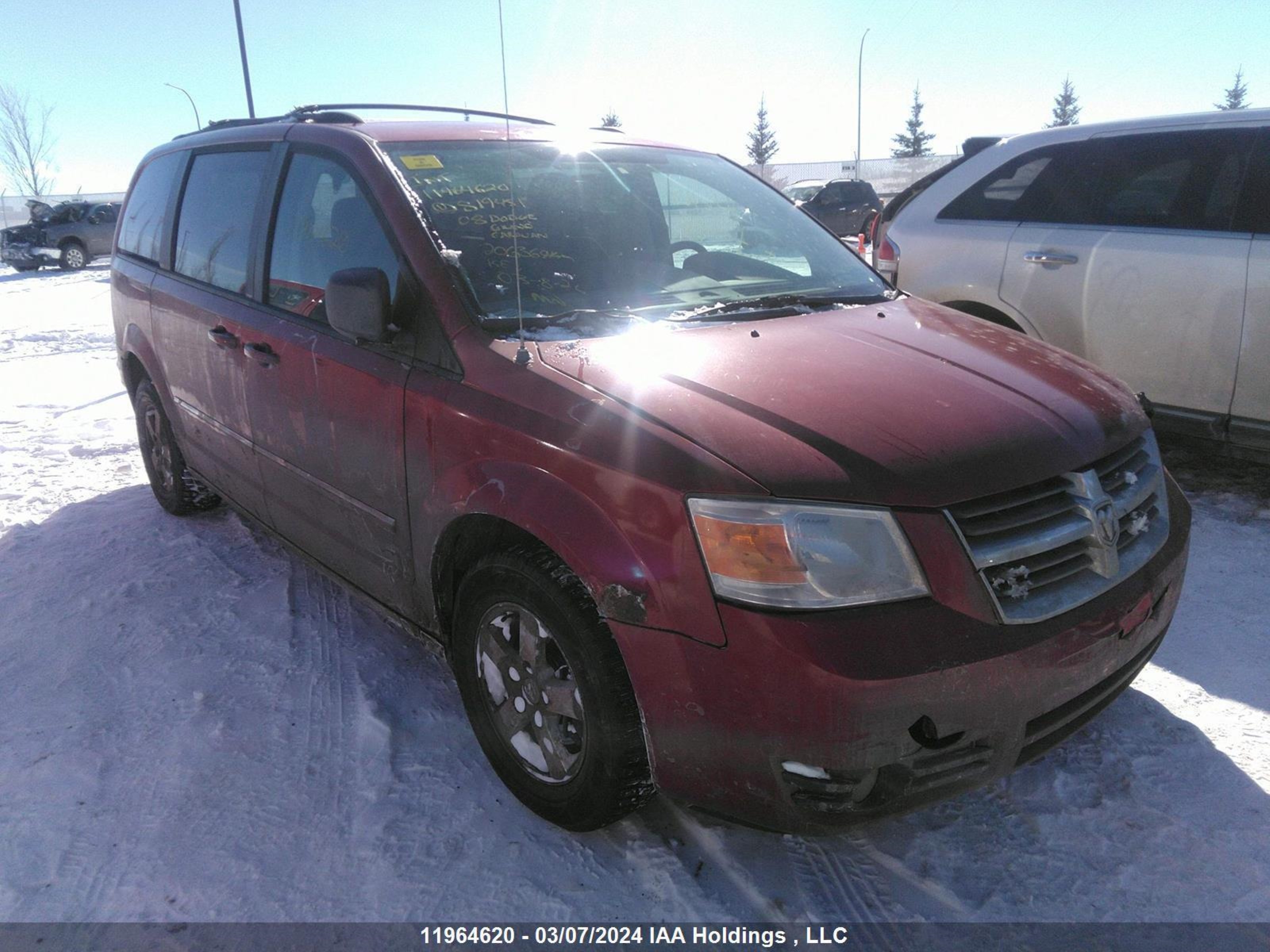 dodge caravan 2008 2d8hn44h88r819451