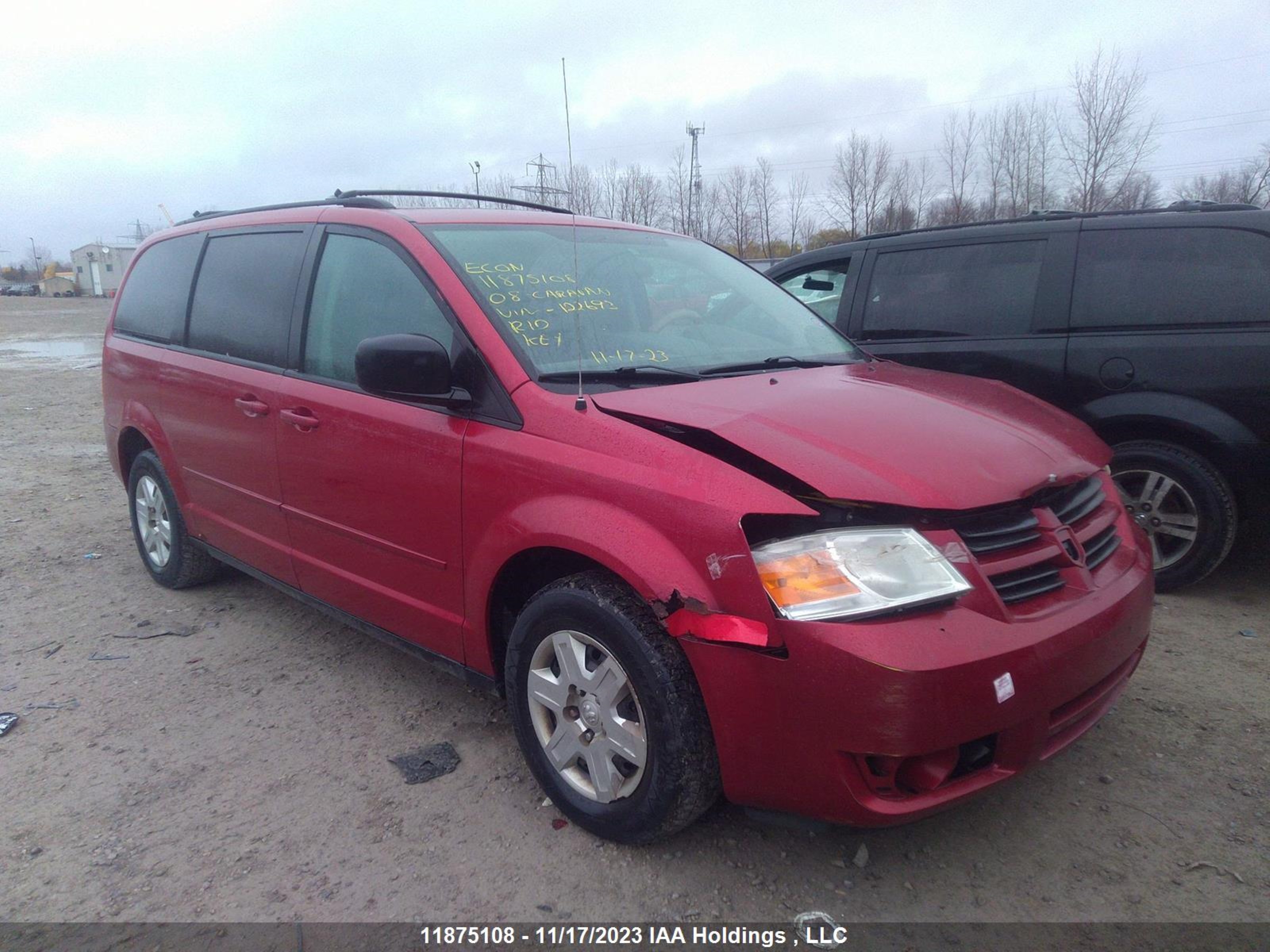 dodge caravan 2008 2d8hn44h98r122693