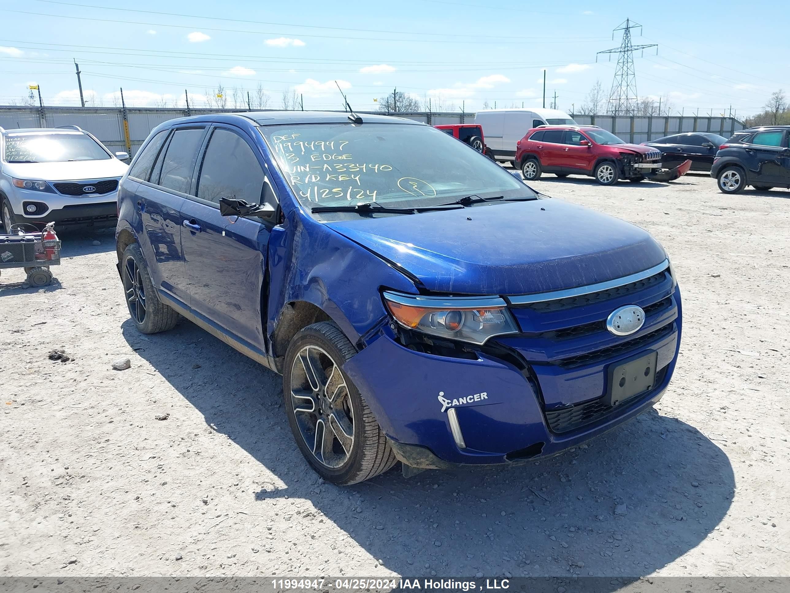 ford edge 2013 2fmdk3jc7dba33440