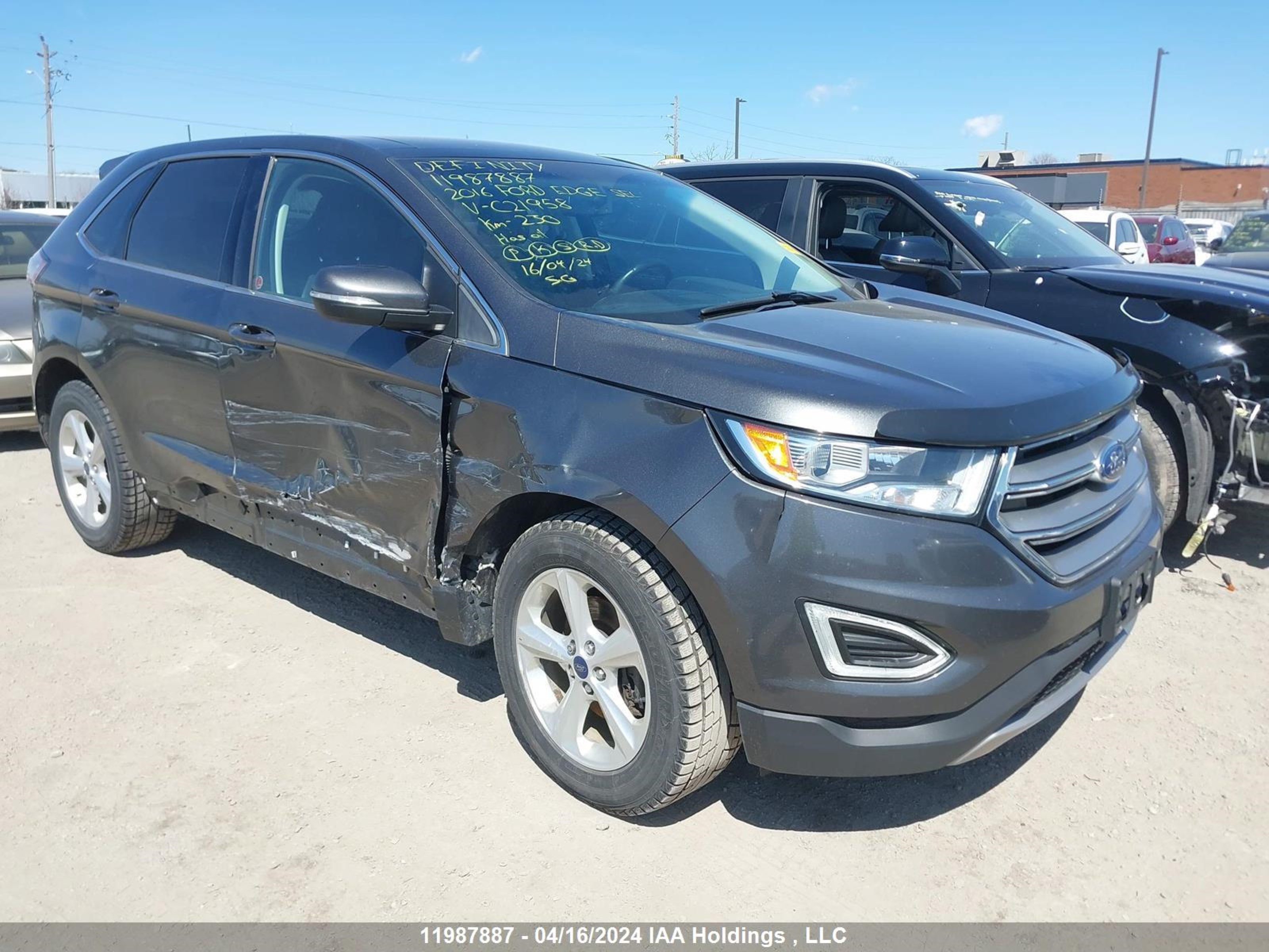 ford edge 2016 2fmpk3j84gbc21958