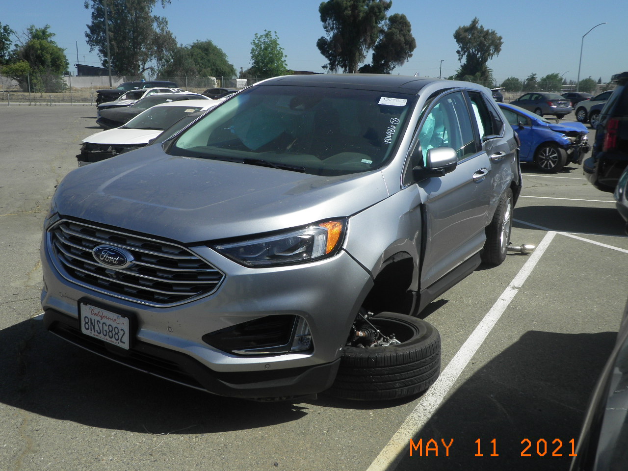 ford edge fwd suv 2020 2fmpk3k92lba56235