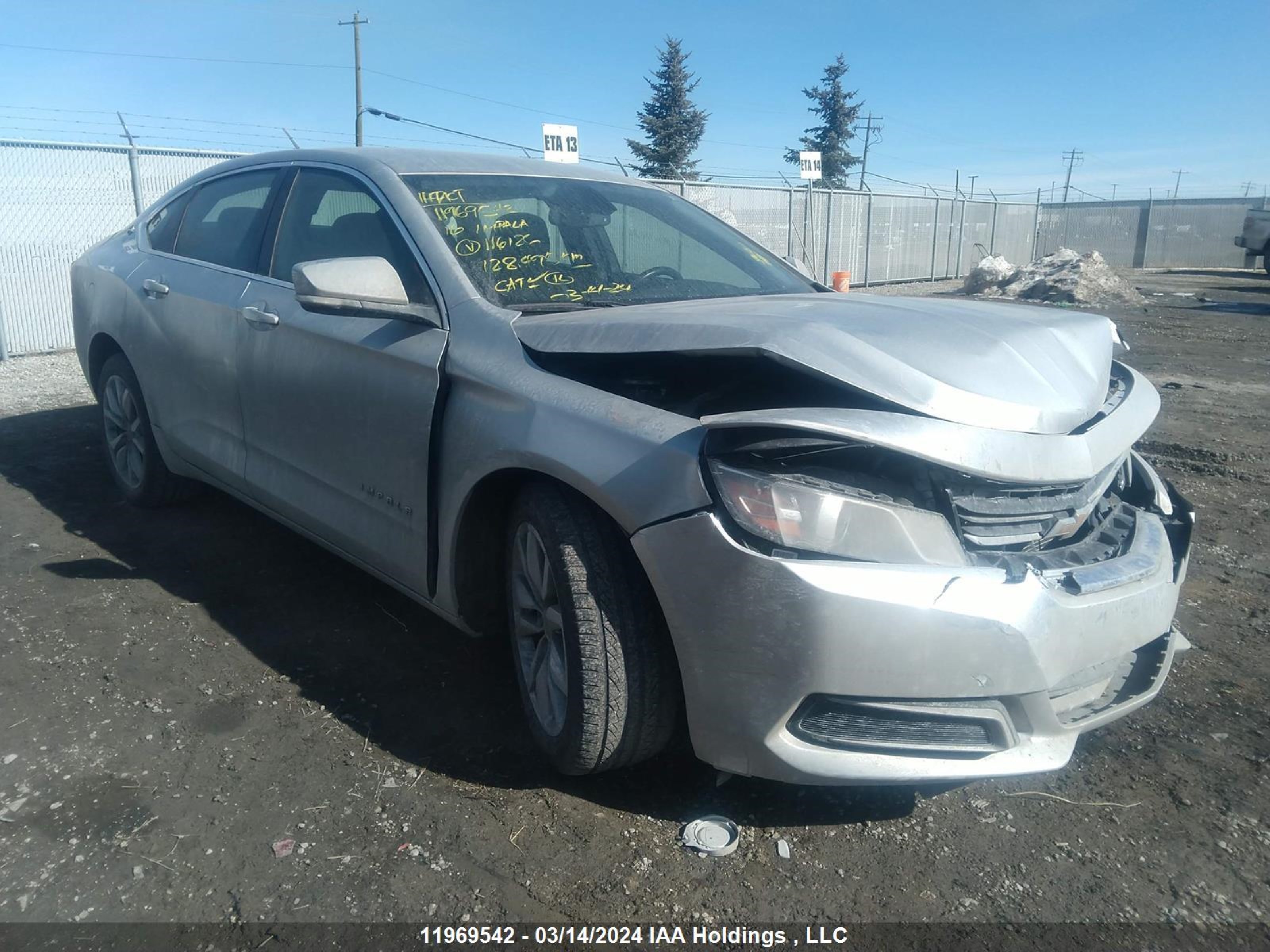 chevrolet impala 2016 2g1115s36g9116186