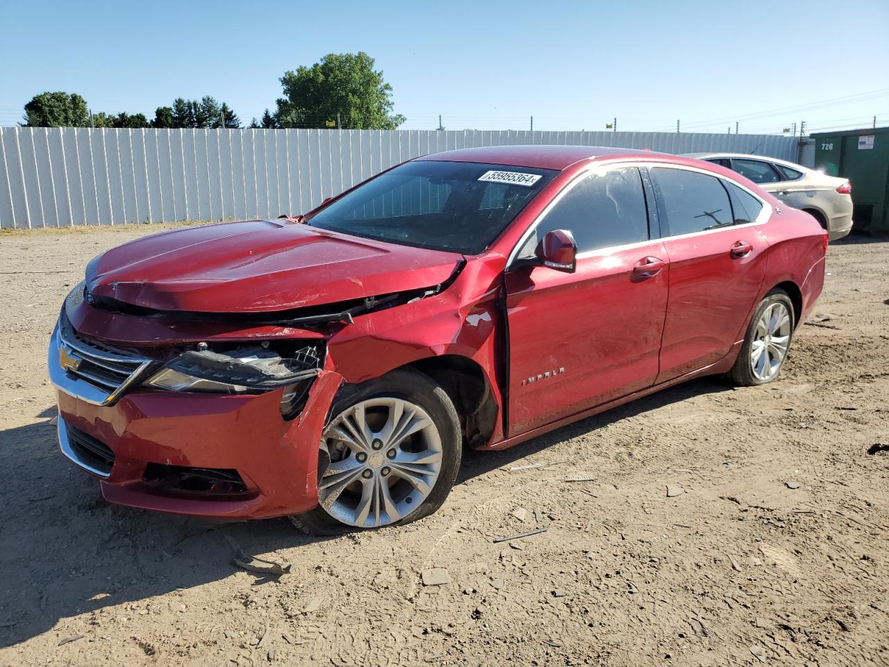 chevrolet impala 2015 2g1125s37f9219581