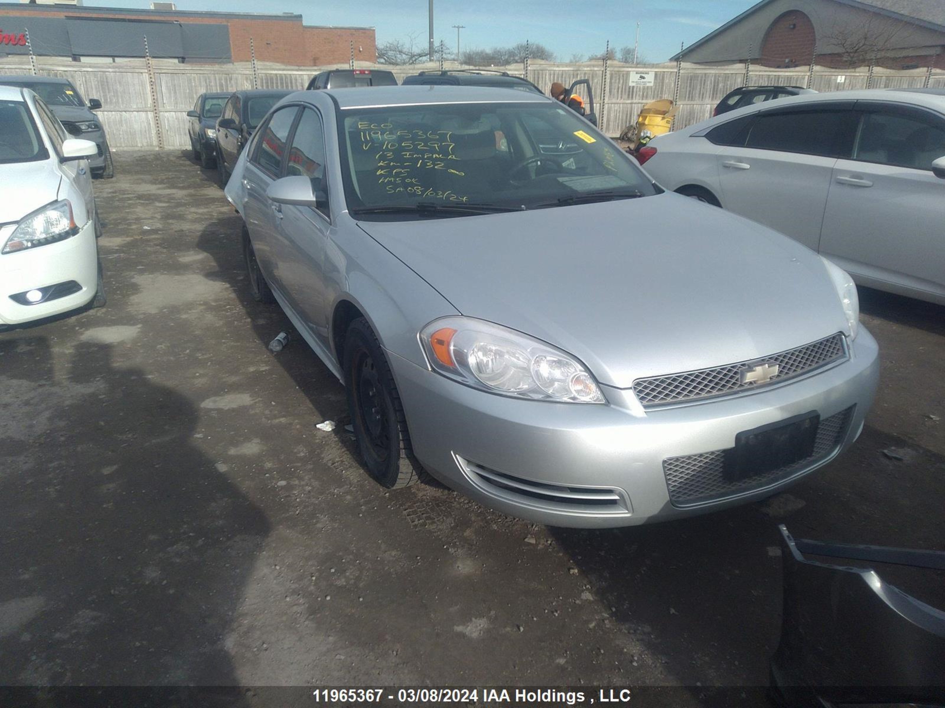 chevrolet impala 2013 2g1wa5e3xd1105297