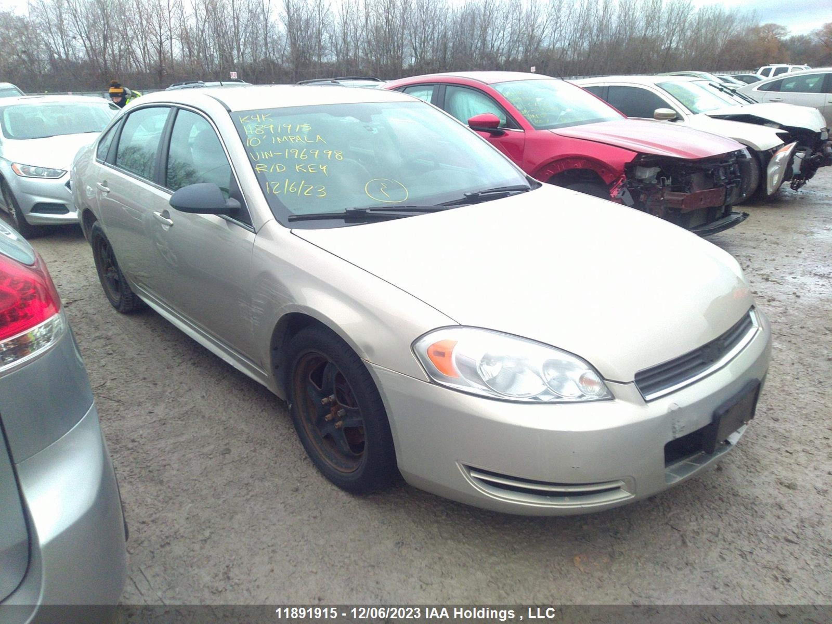 chevrolet impala 2010 2g1wa5ek7a1196998