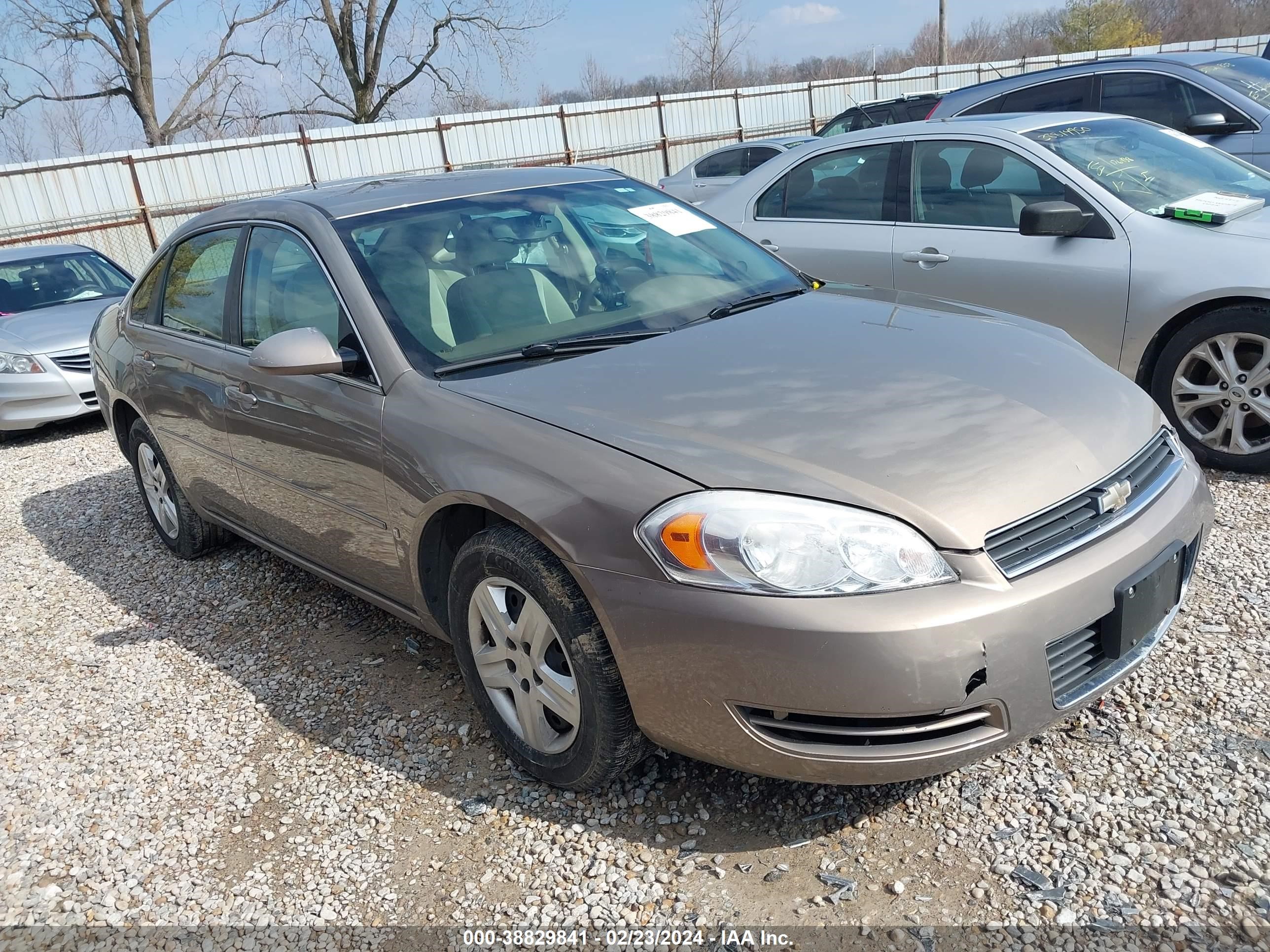 chevrolet impala 2007 2g1wb58k379227666