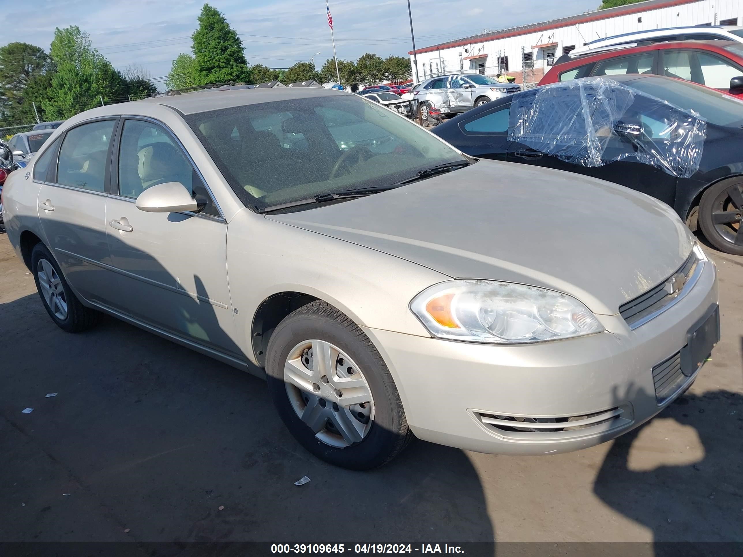 chevrolet impala 2008 2g1wb58k389137418