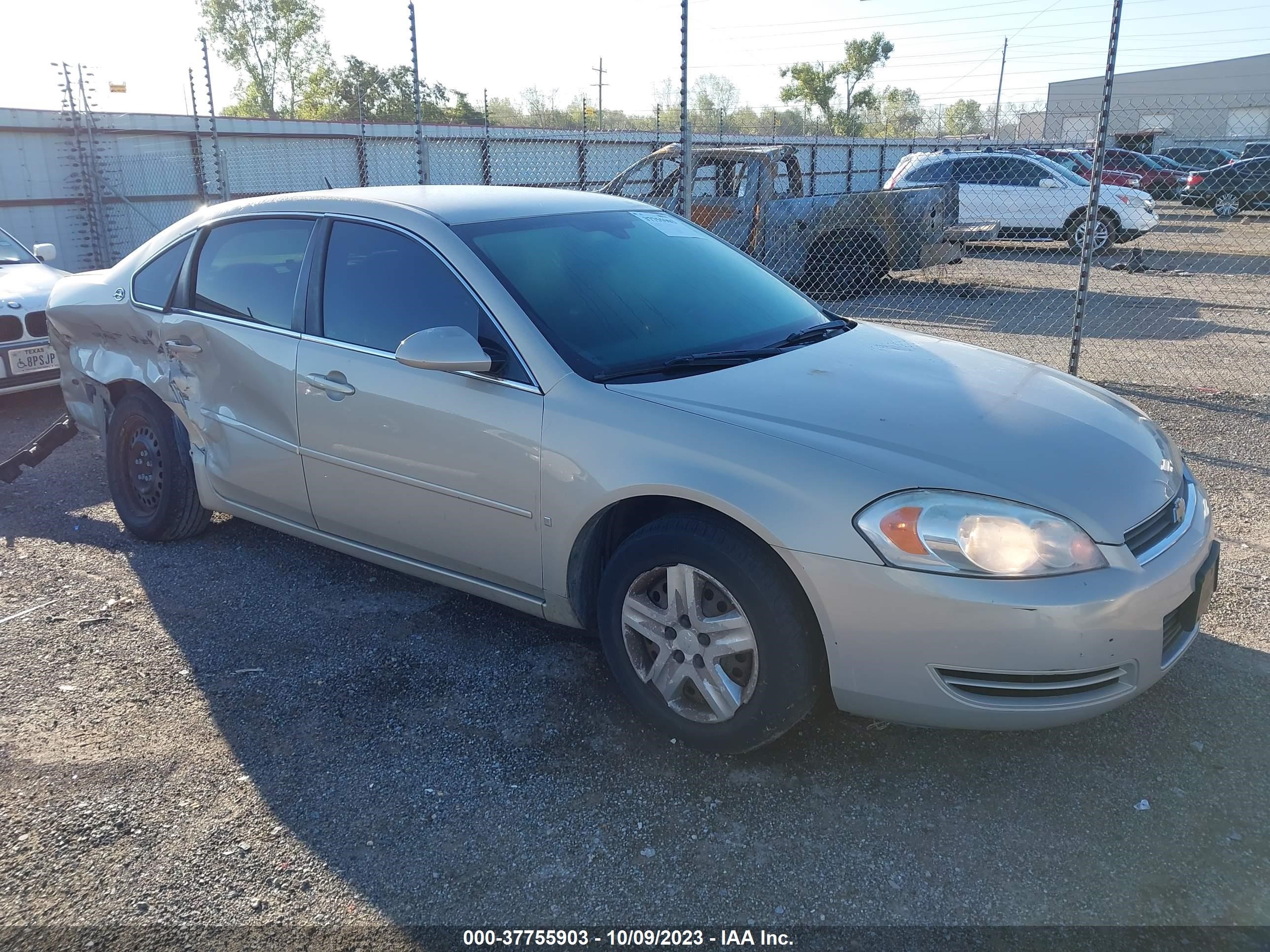 chevrolet impala 2008 2g1wb58n489178909