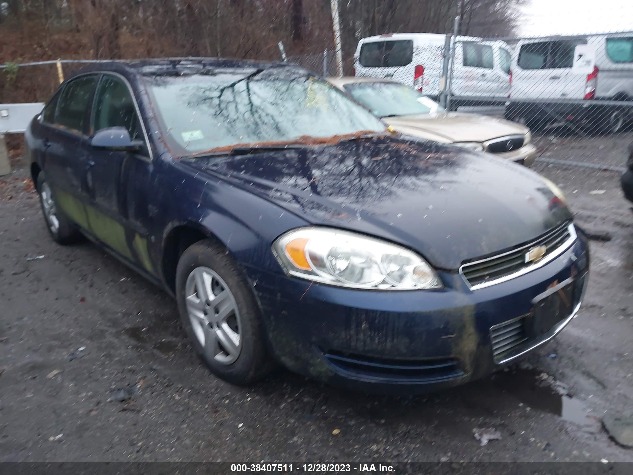 chevrolet impala 2007 2g1wb58n879328535