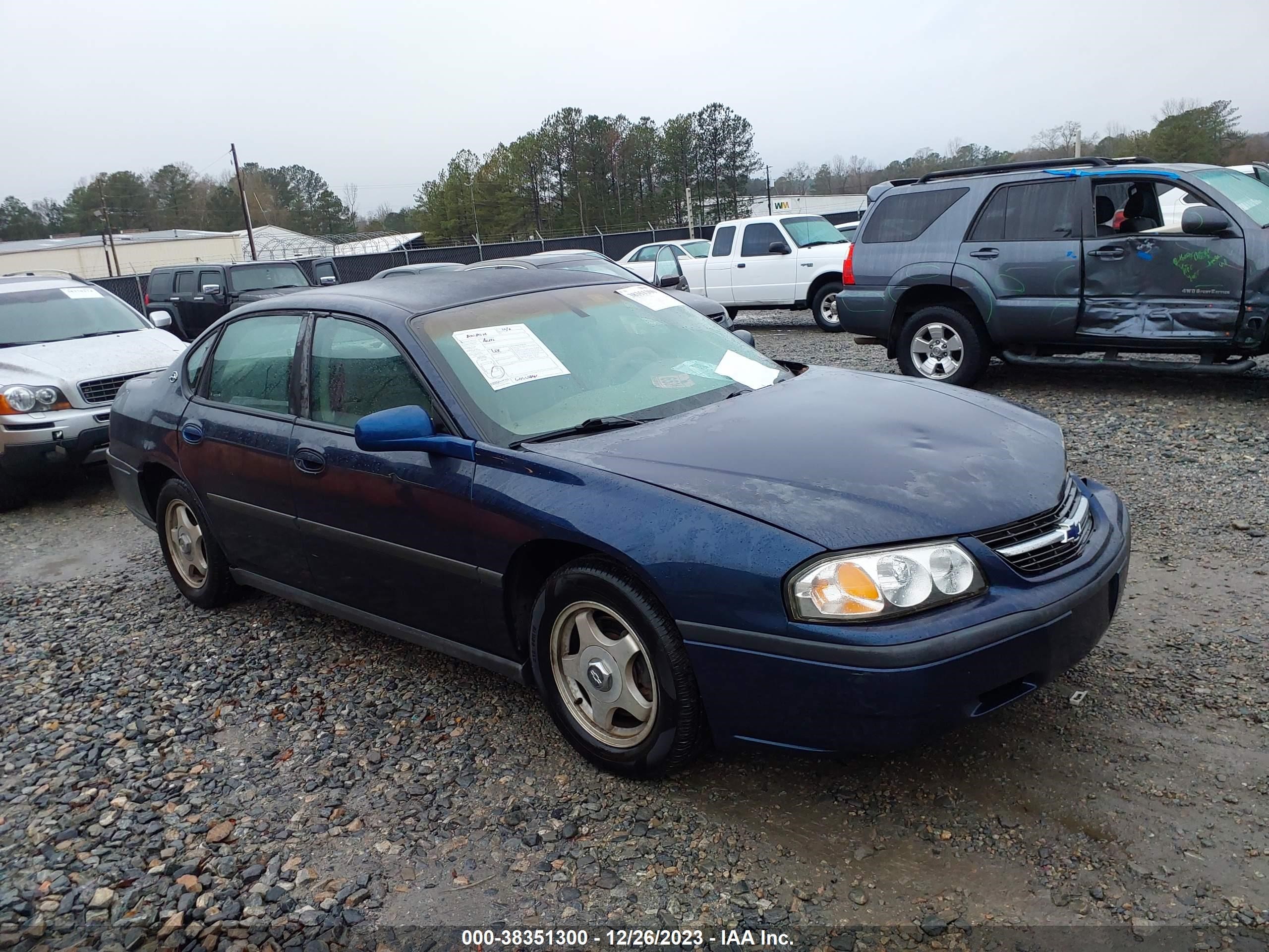 chevrolet impala 2002 2g1wf52e329235508