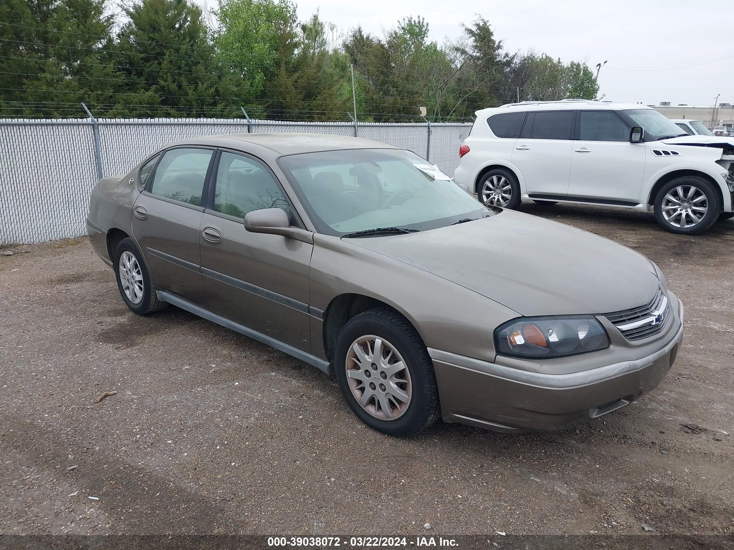 chevrolet impala 2003 2g1wf52e539296988