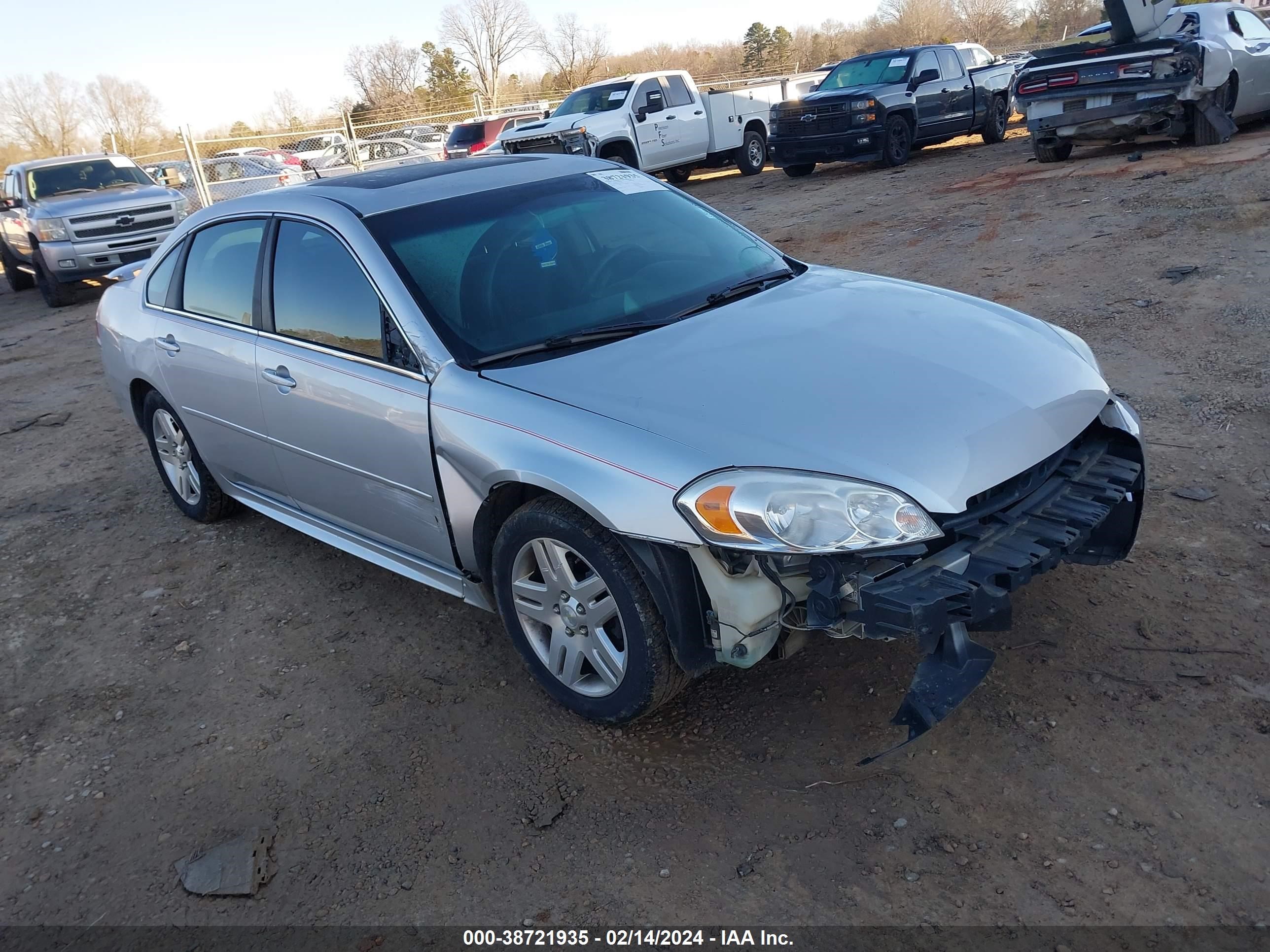 chevrolet impala 2012 2g1wg5e33c1225357