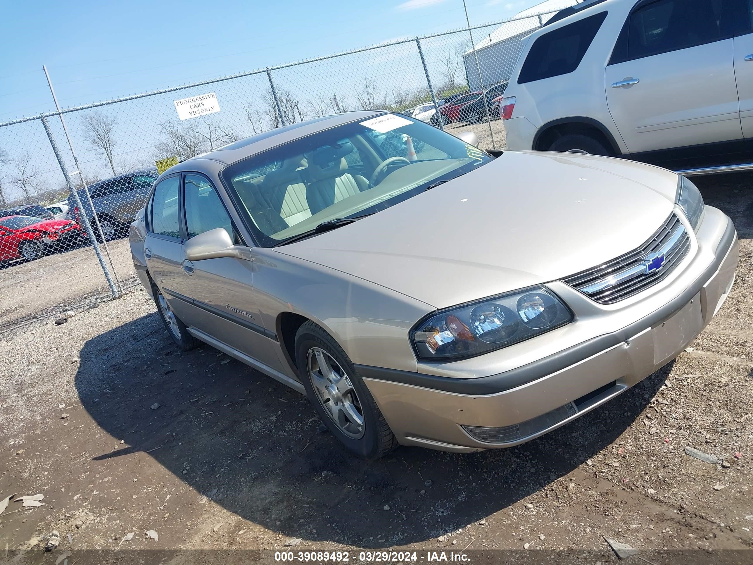 chevrolet impala 2003 2g1wh52k339235073