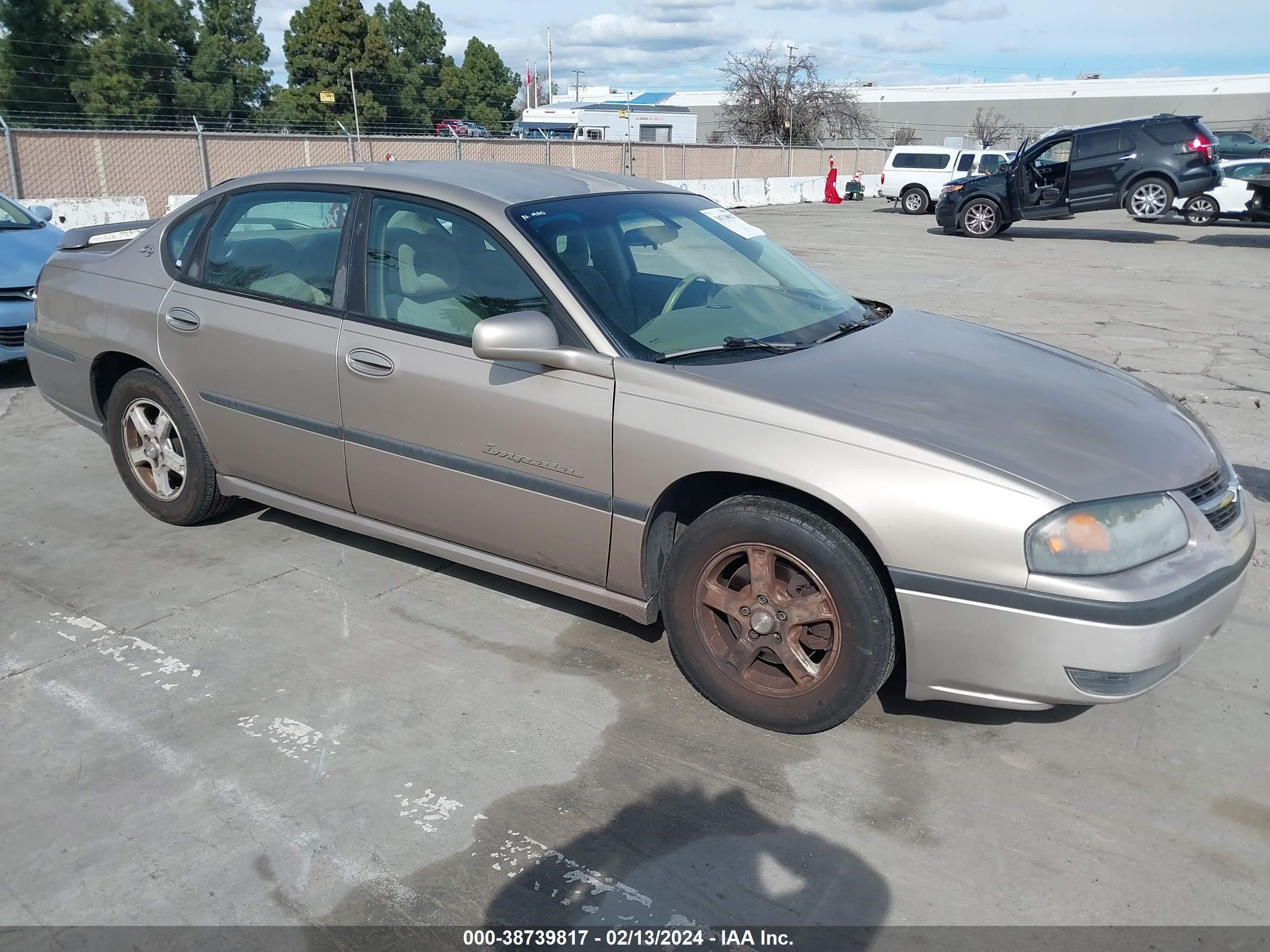 chevrolet impala 2003 2g1wh52k339286413