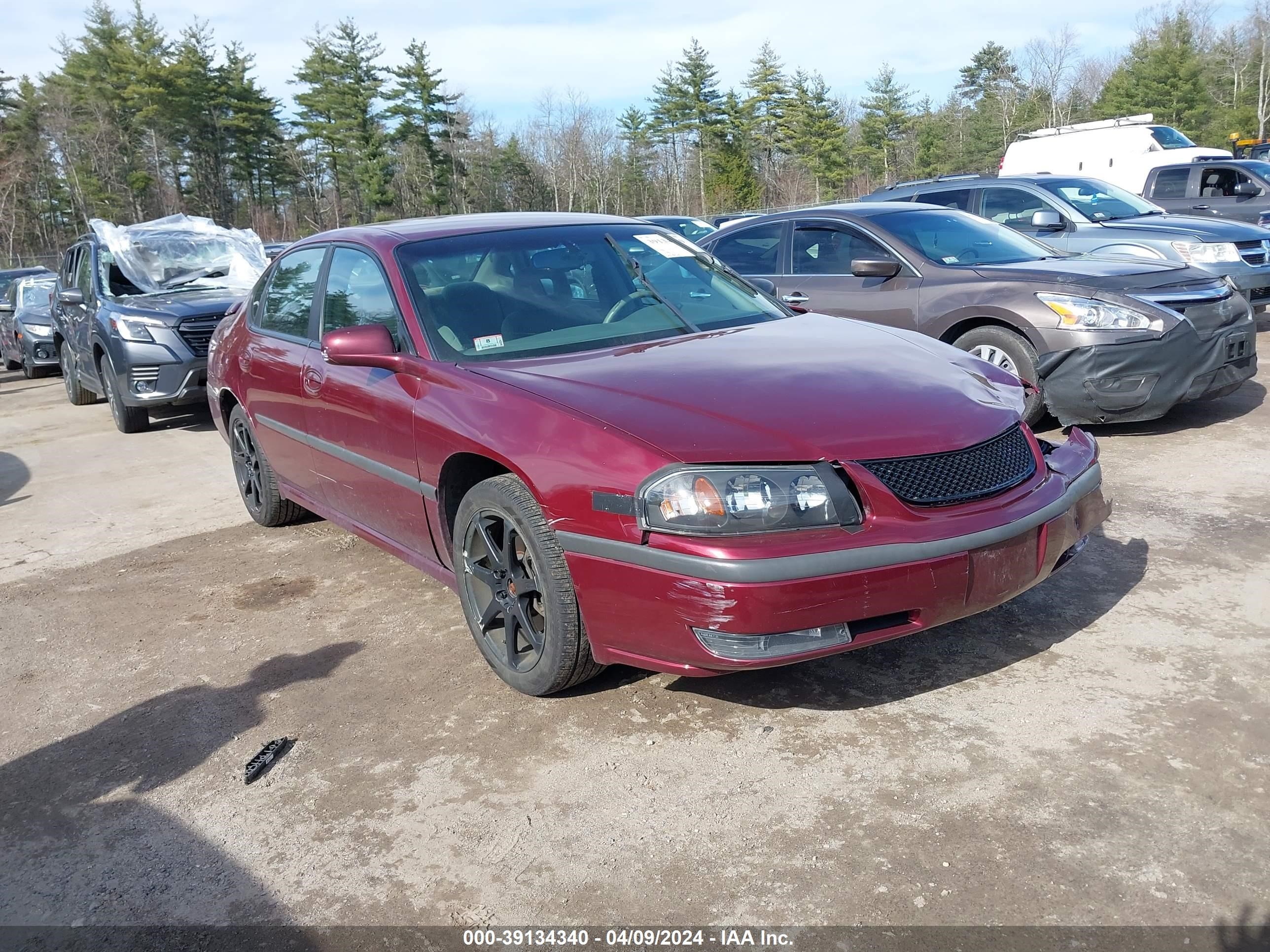 chevrolet impala 2002 2g1wh55k129172629