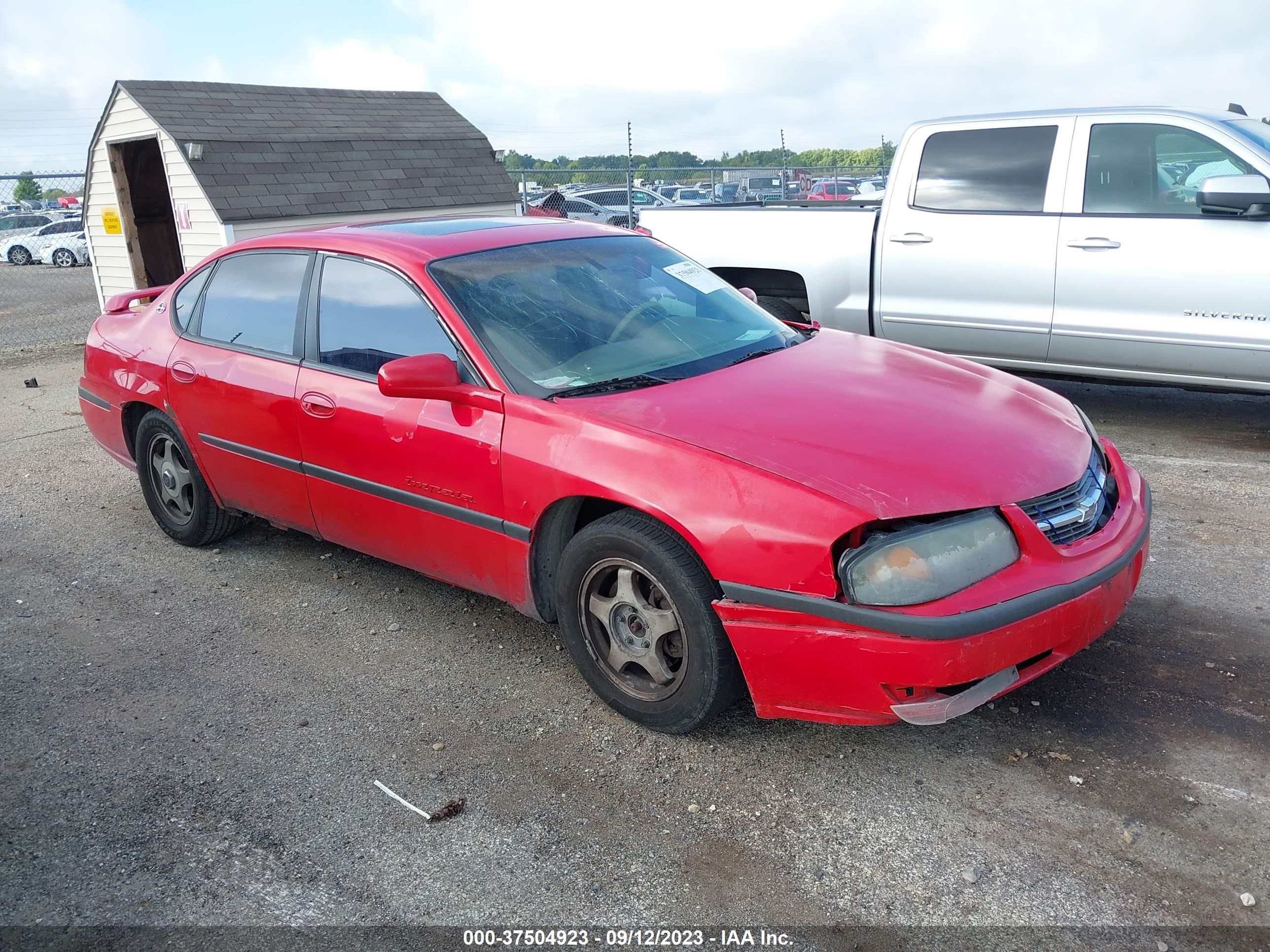 chevrolet impala 2002 2g1wh55k329309182