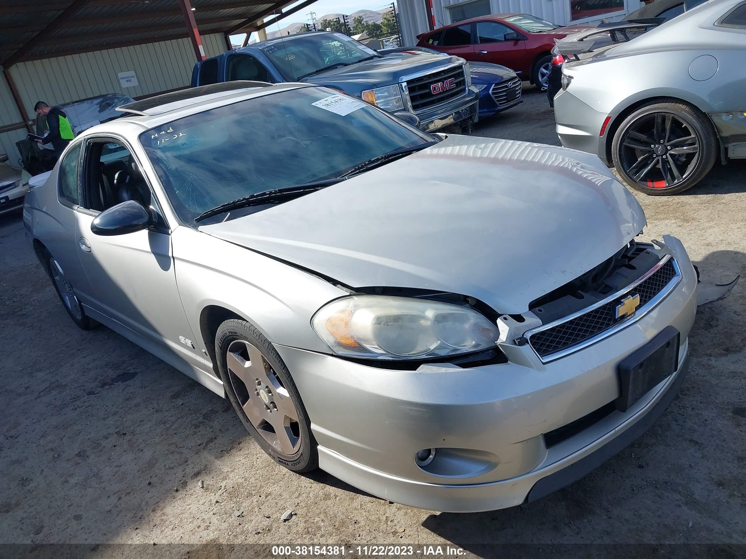 chevrolet monte carlo 2007 2g1wl15c279233154