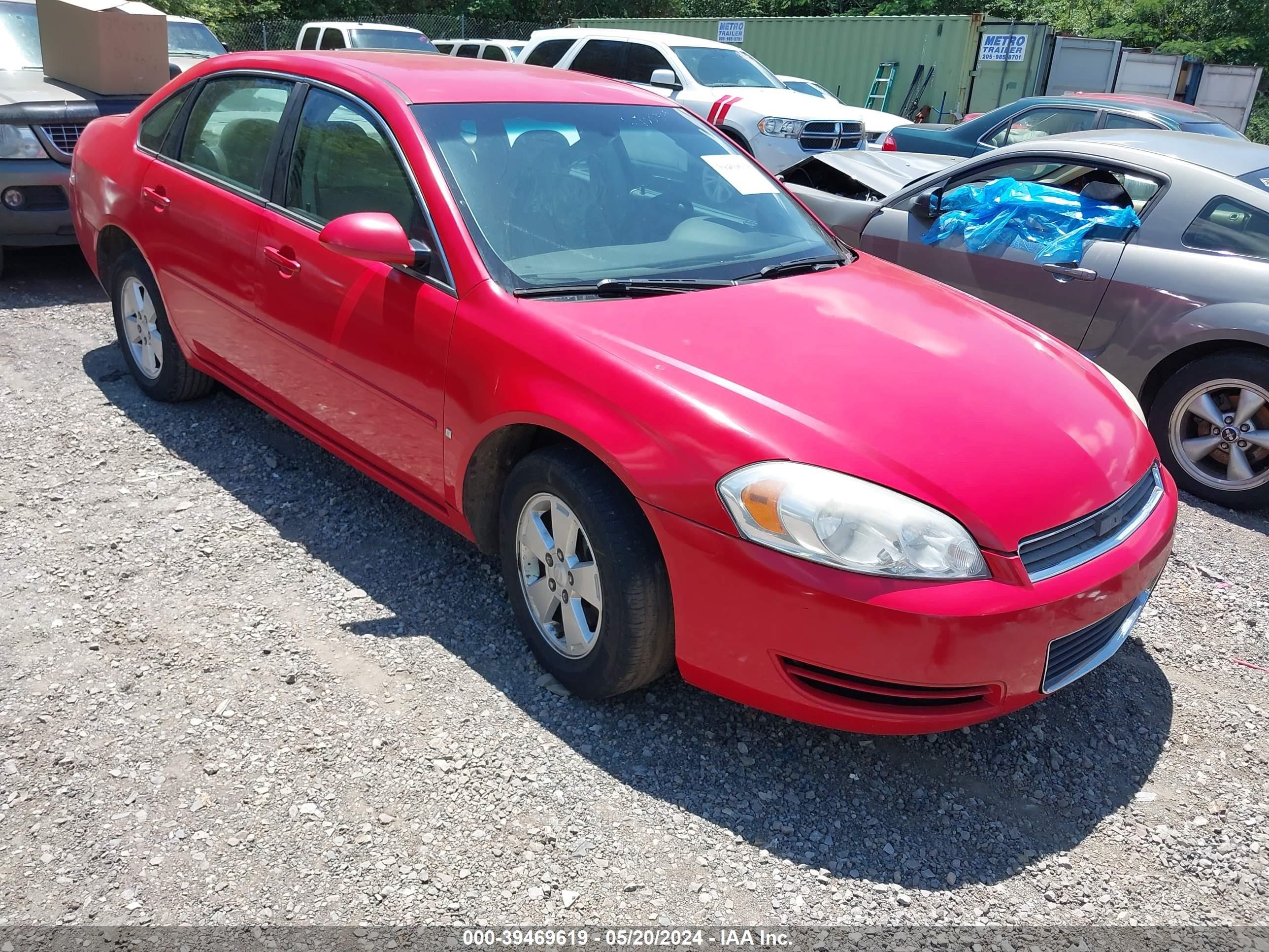 chevrolet impala 2008 2g1wt55n189219787