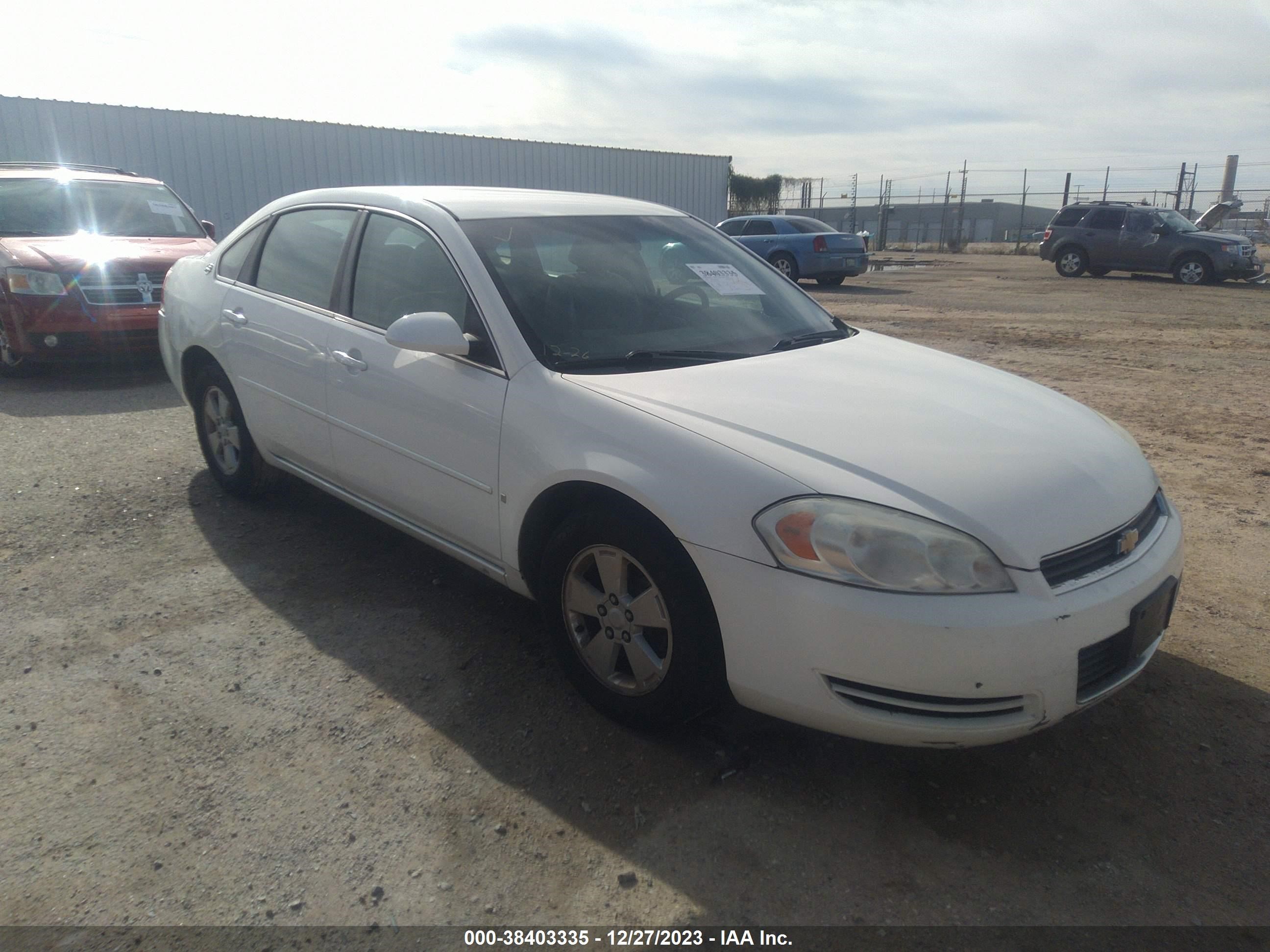 chevrolet impala 2008 2g1wt55n281207856