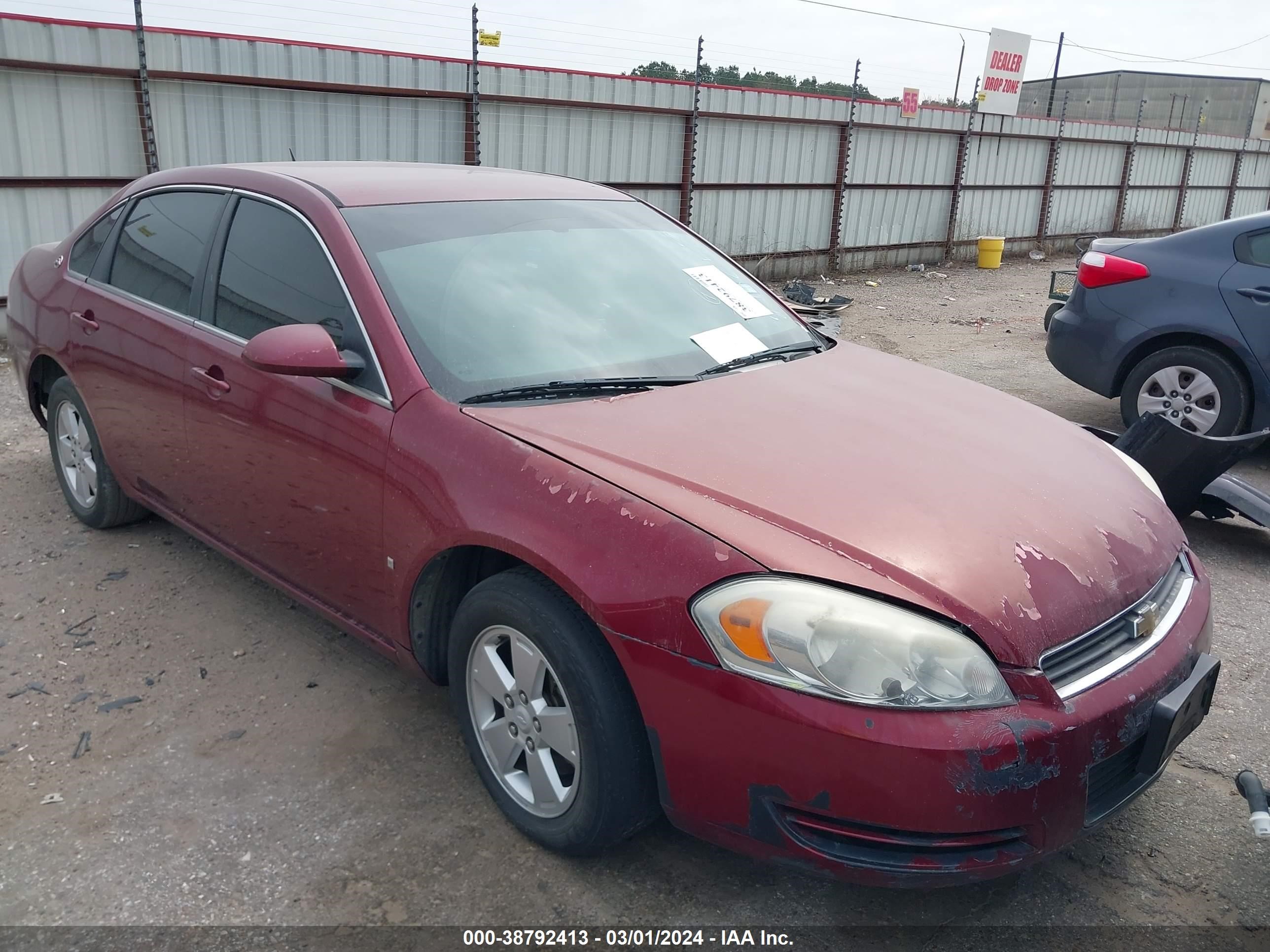 chevrolet impala 2008 2g1wt58k289275853