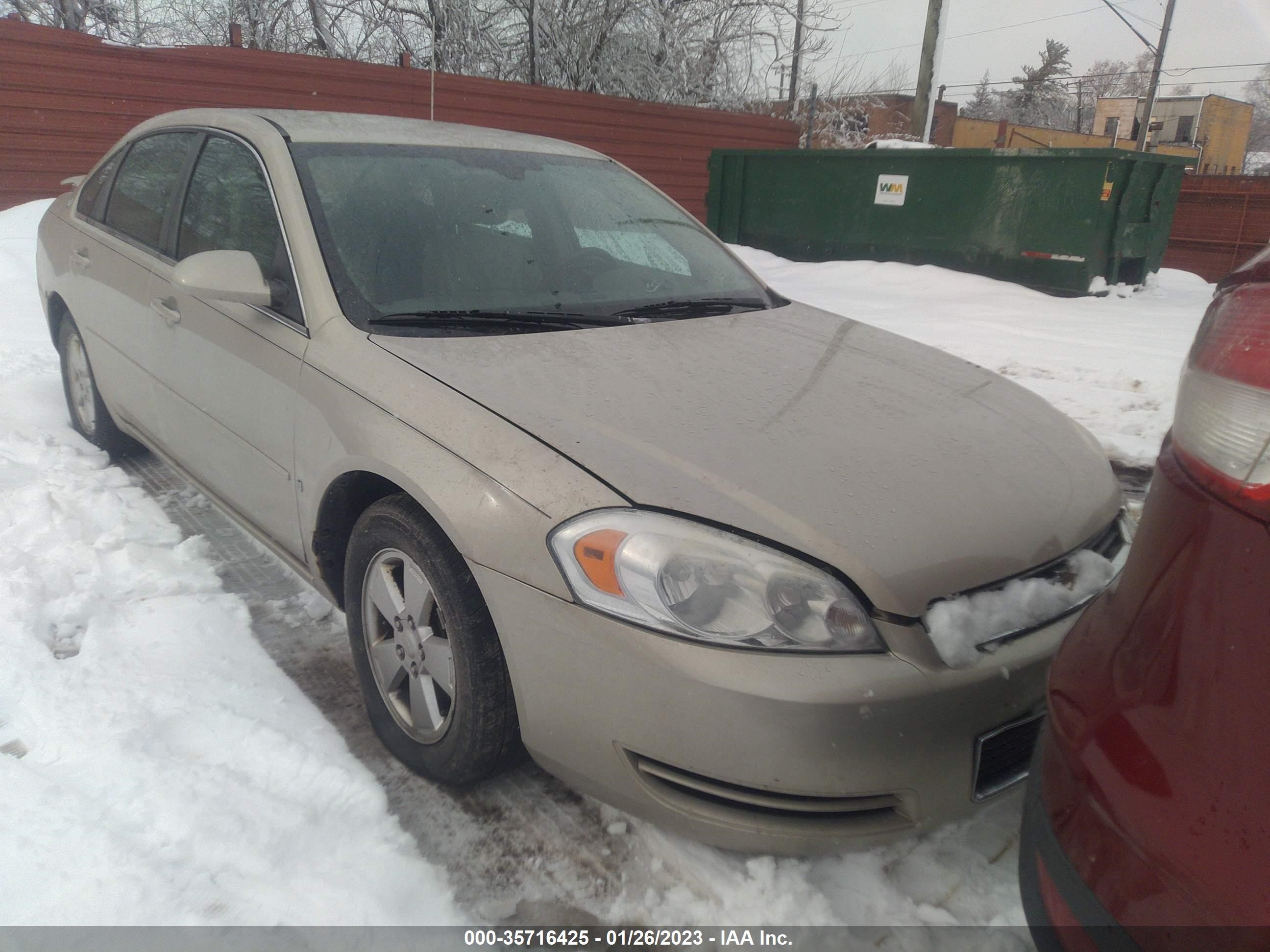 chevrolet impala 2008 2g1wt58k381370324