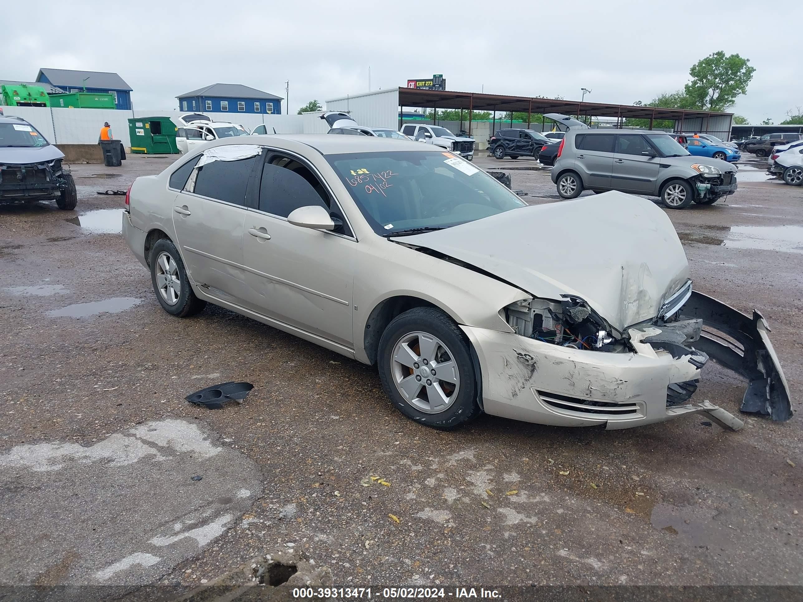 chevrolet impala 2008 2g1wt58k389215404