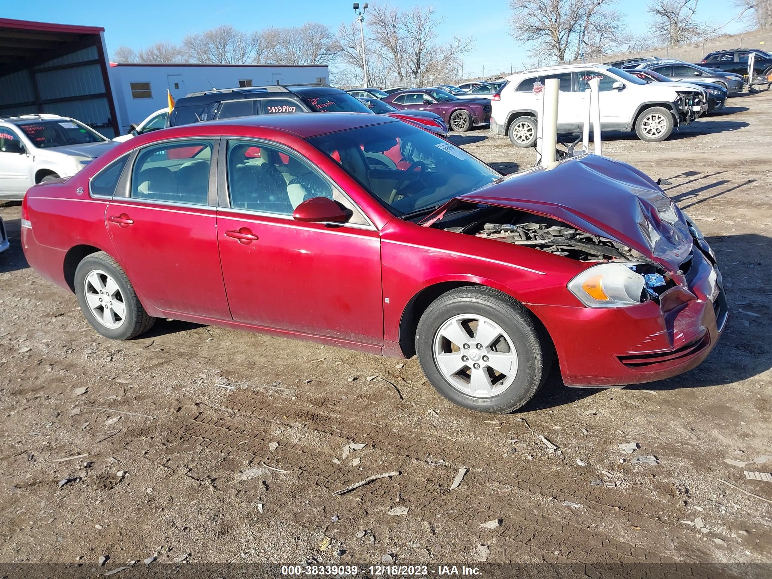 chevrolet impala 2008 2g1wt58k581342217