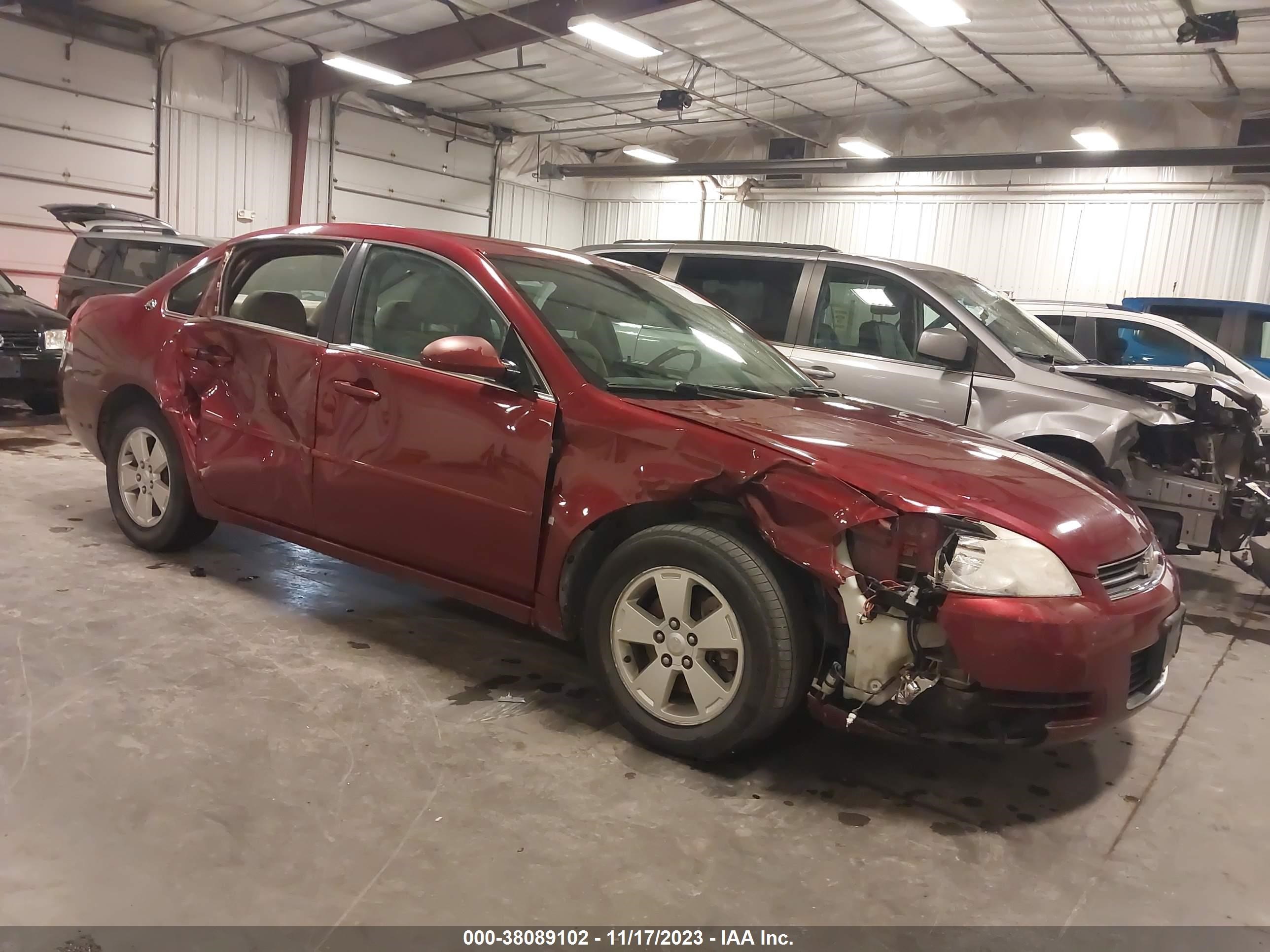 chevrolet impala 2007 2g1wt58k779320249