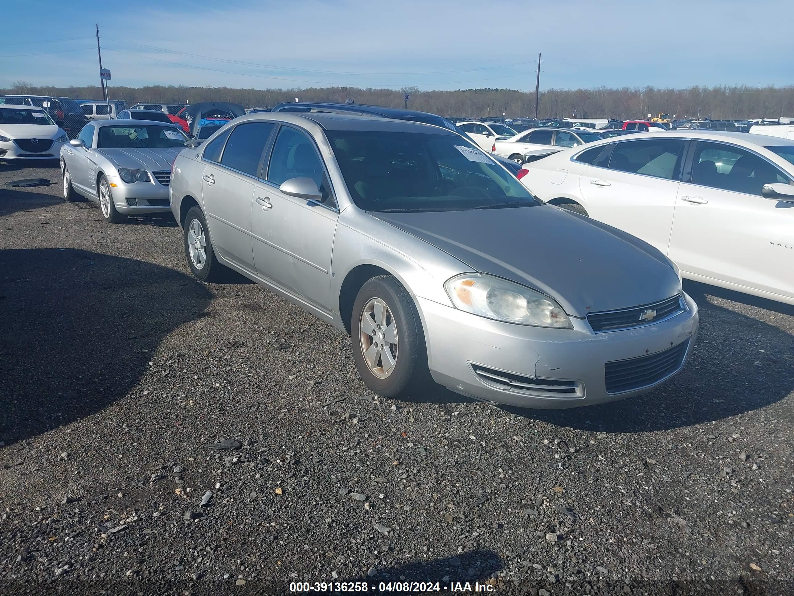 chevrolet impala 2007 2g1wt58nx79283241