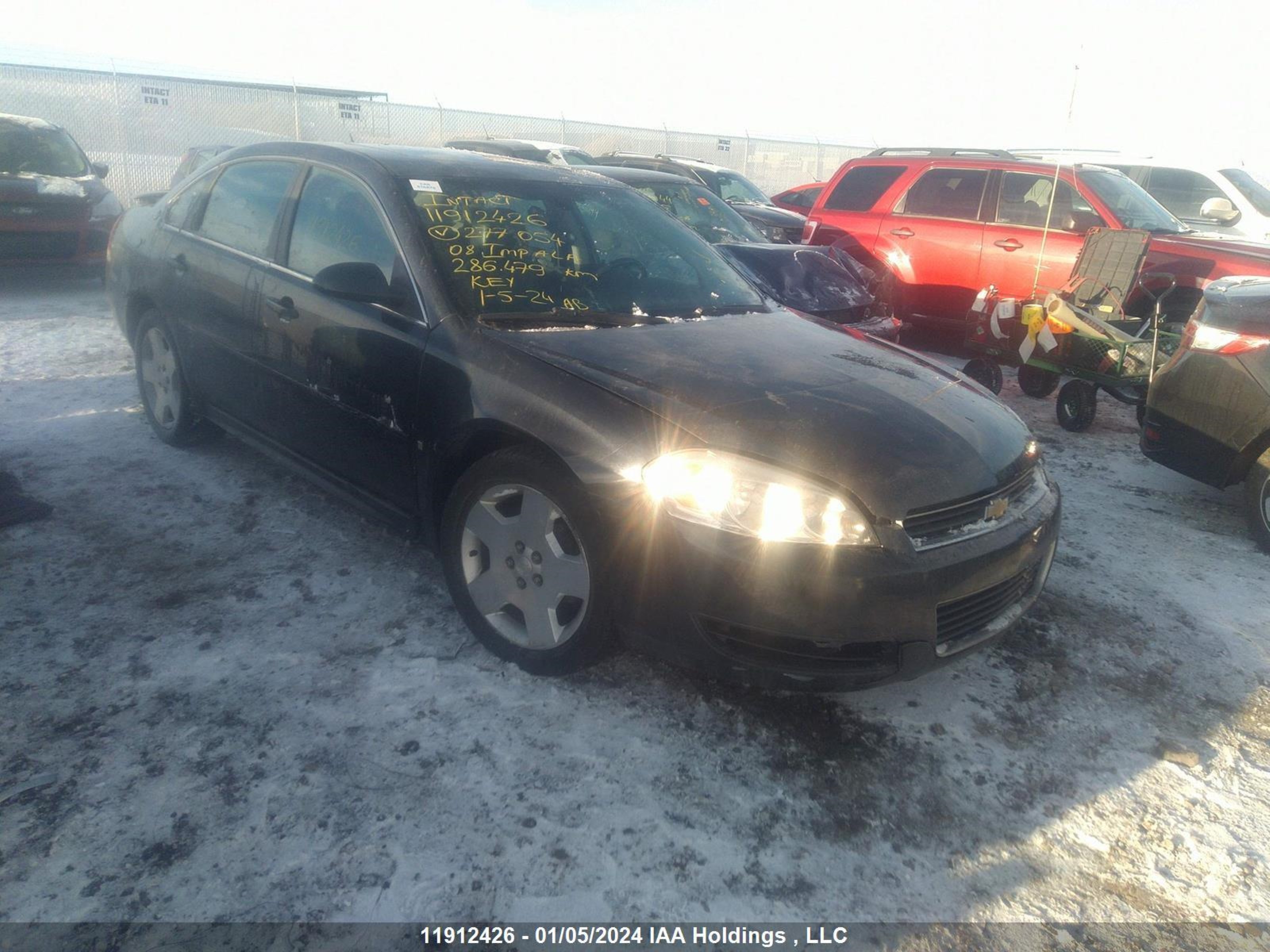 chevrolet impala 2008 2g1wv58k381277054