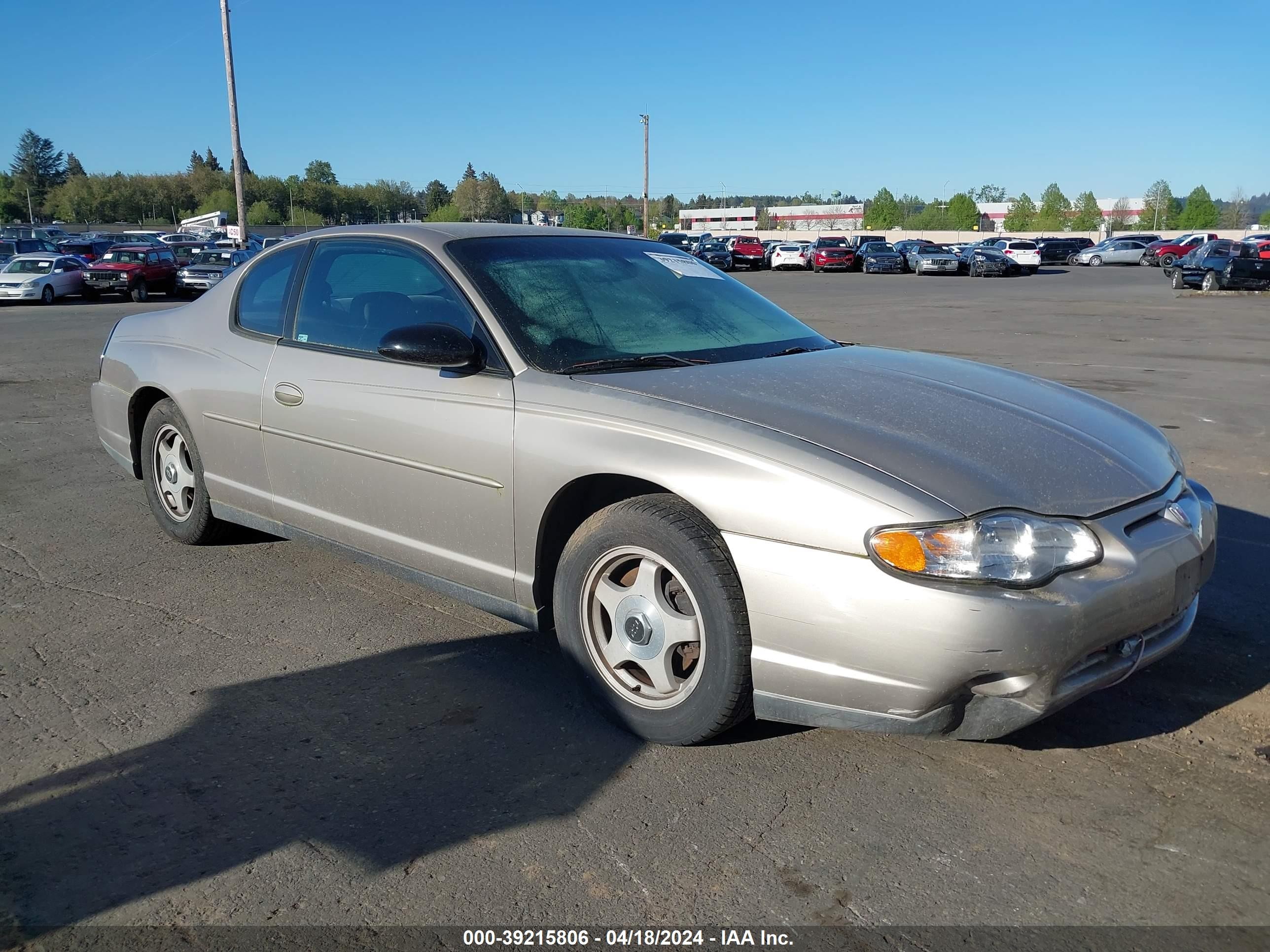 chevrolet monte carlo 2003 2g1ww12e339114200