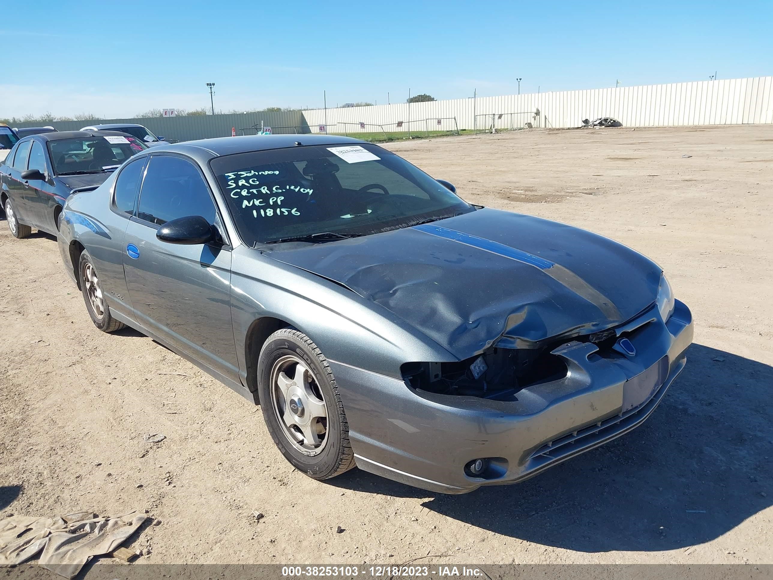 chevrolet monte carlo 2005 2g1ww12e959118156