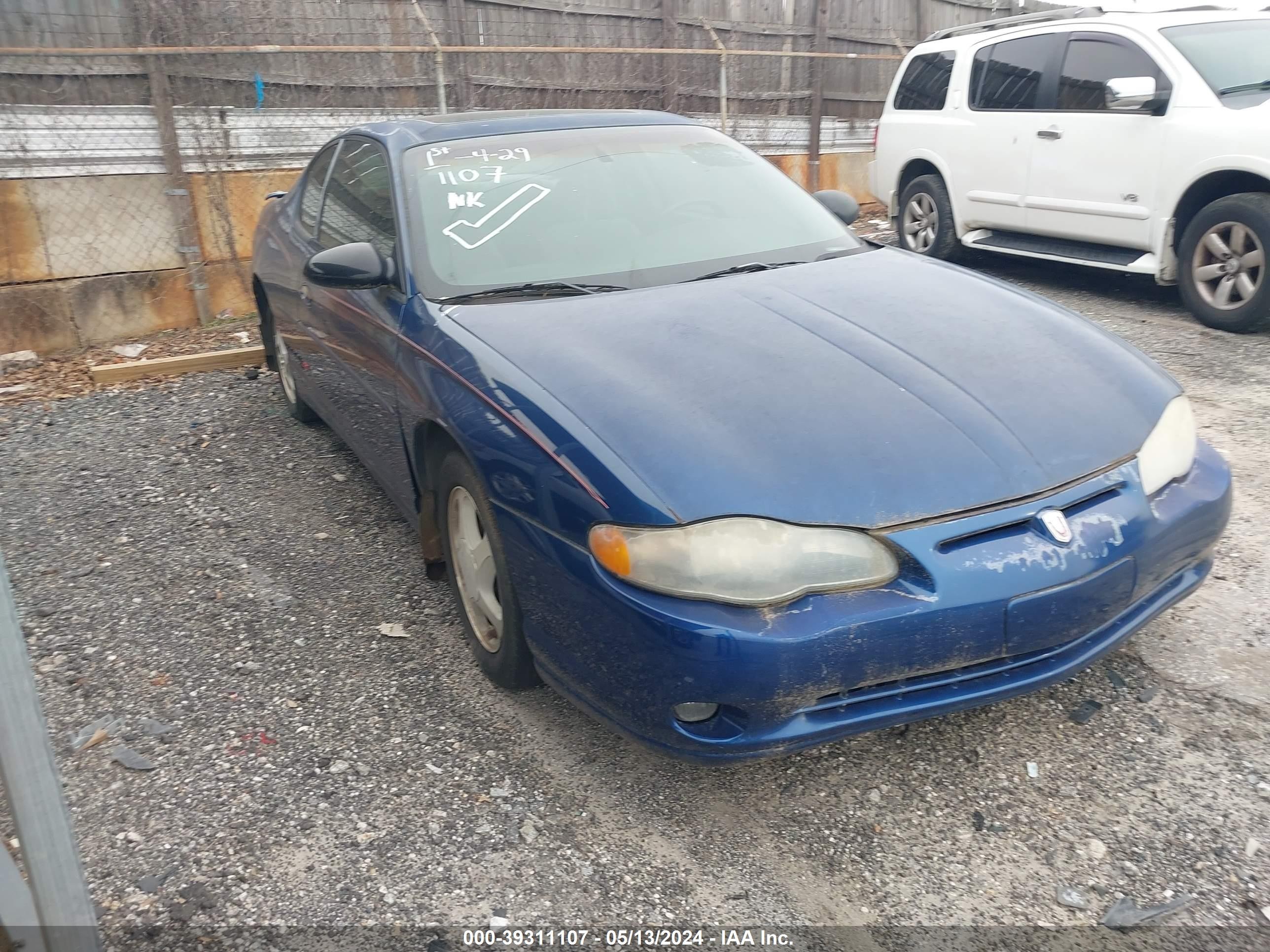 chevrolet monte carlo 2003 2g1wx12k239128673