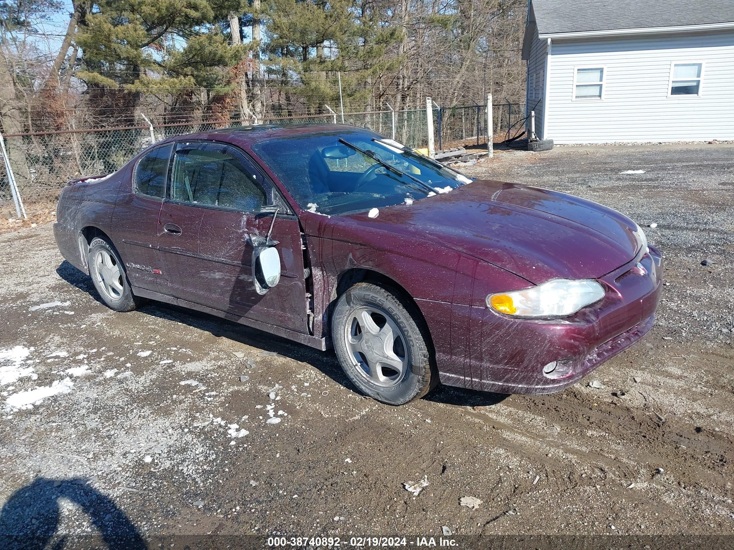 chevrolet monte carlo 2003 2g1wx12k339202070