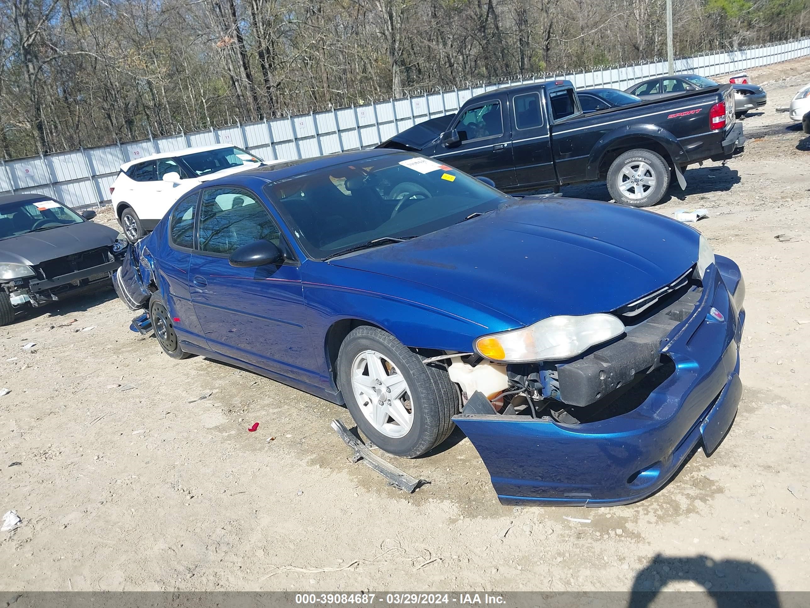 chevrolet monte carlo 2004 2g1wx12k649116995