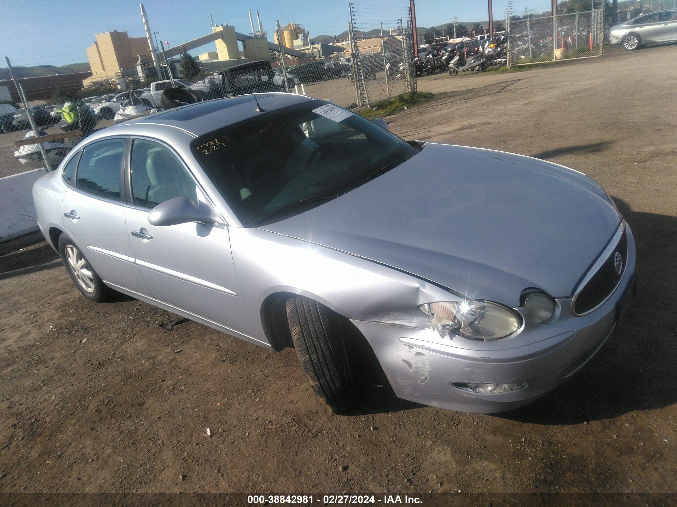 buick lacrosse 2005 2g4wd532651233705