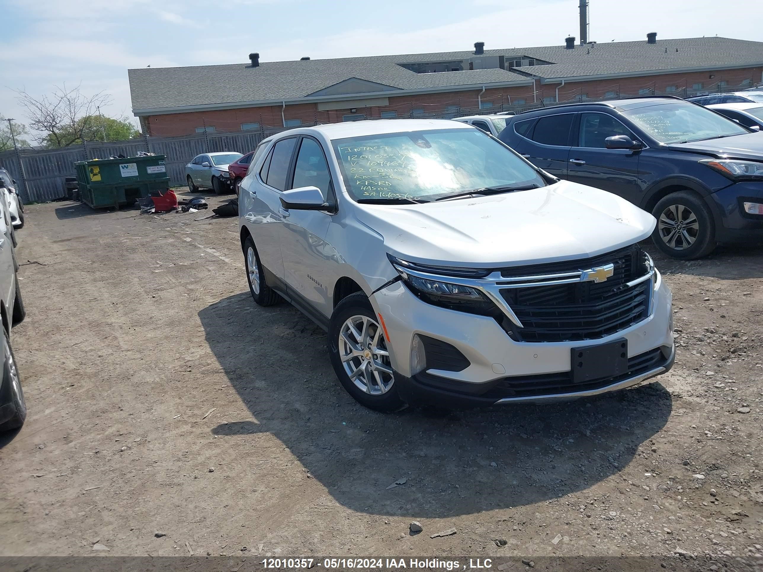 chevrolet equinox 2022 2gnaxkev6n6109469