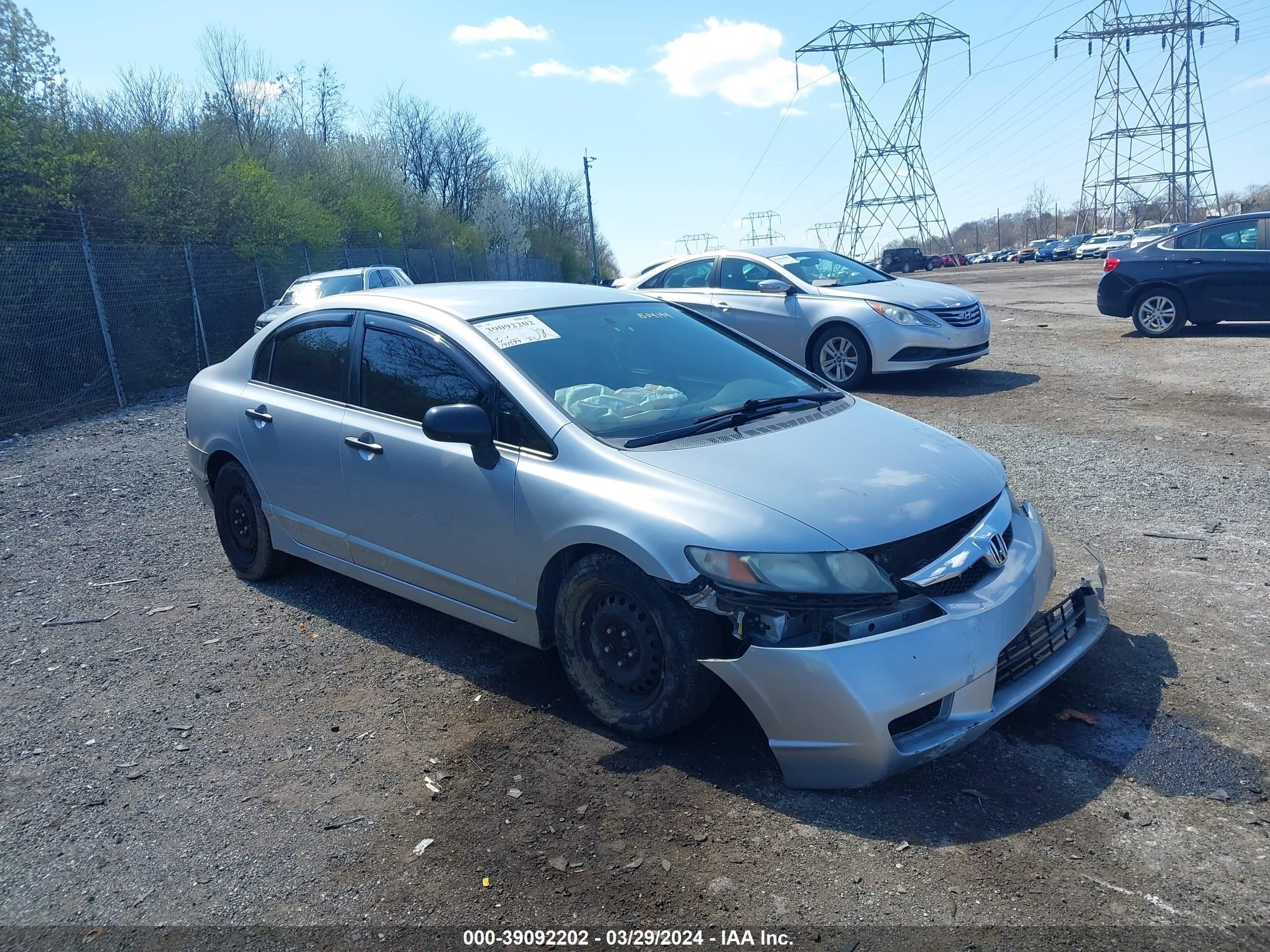 honda civic 2009 2hgfa16339h504194