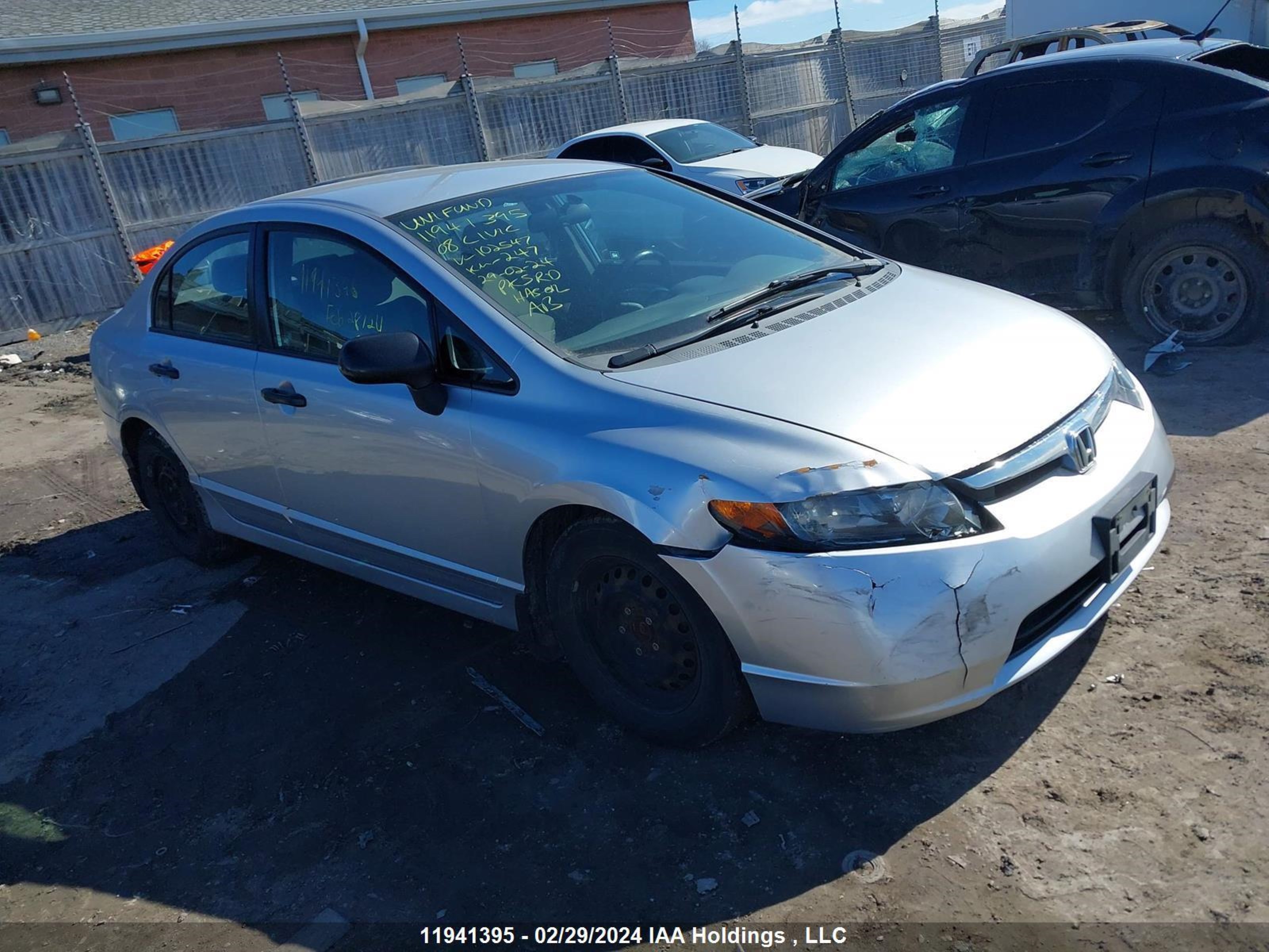 honda civic 2008 2hgfa16468h102547