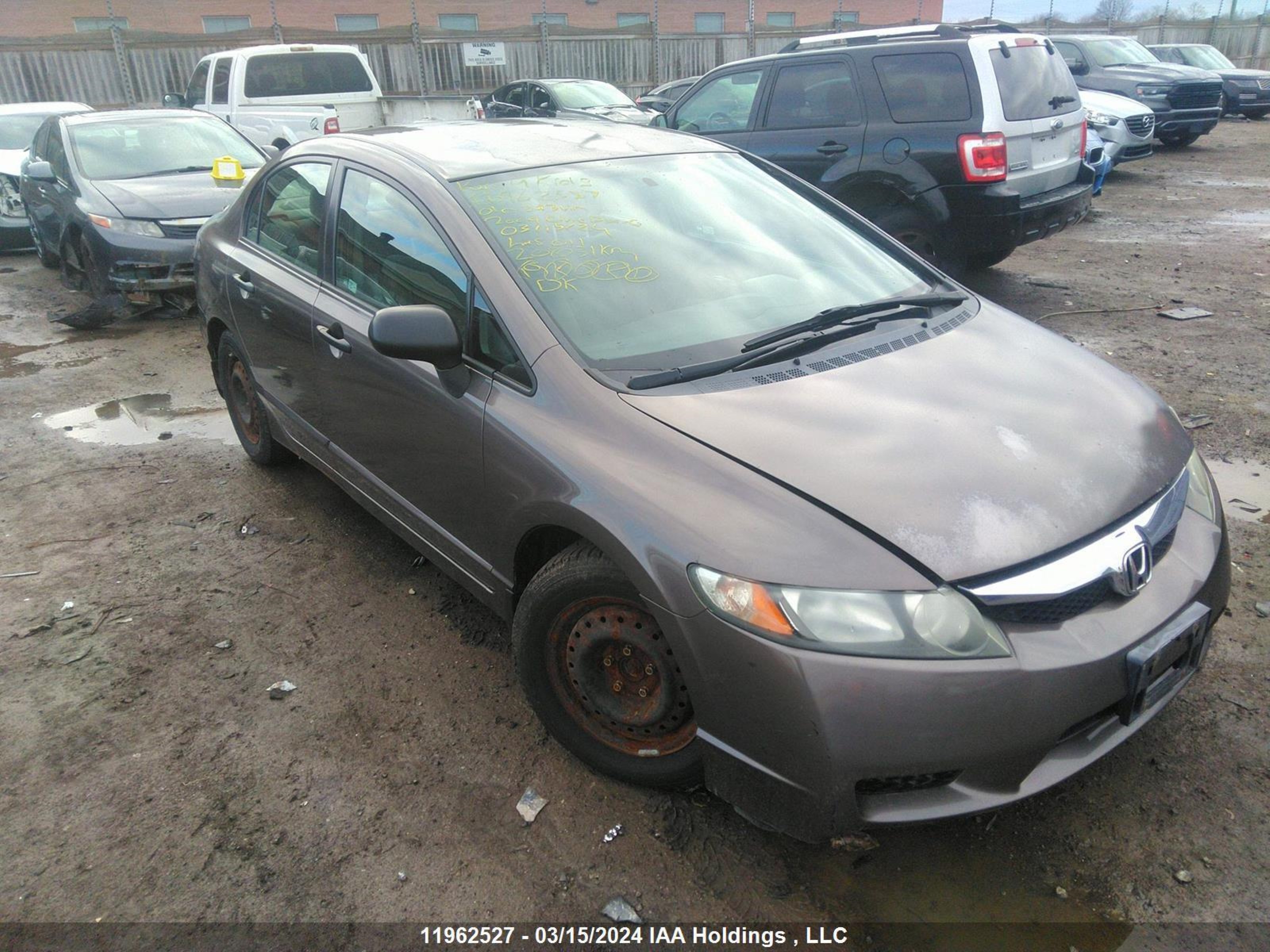 honda civic 2009 2hgfa164x9h010293