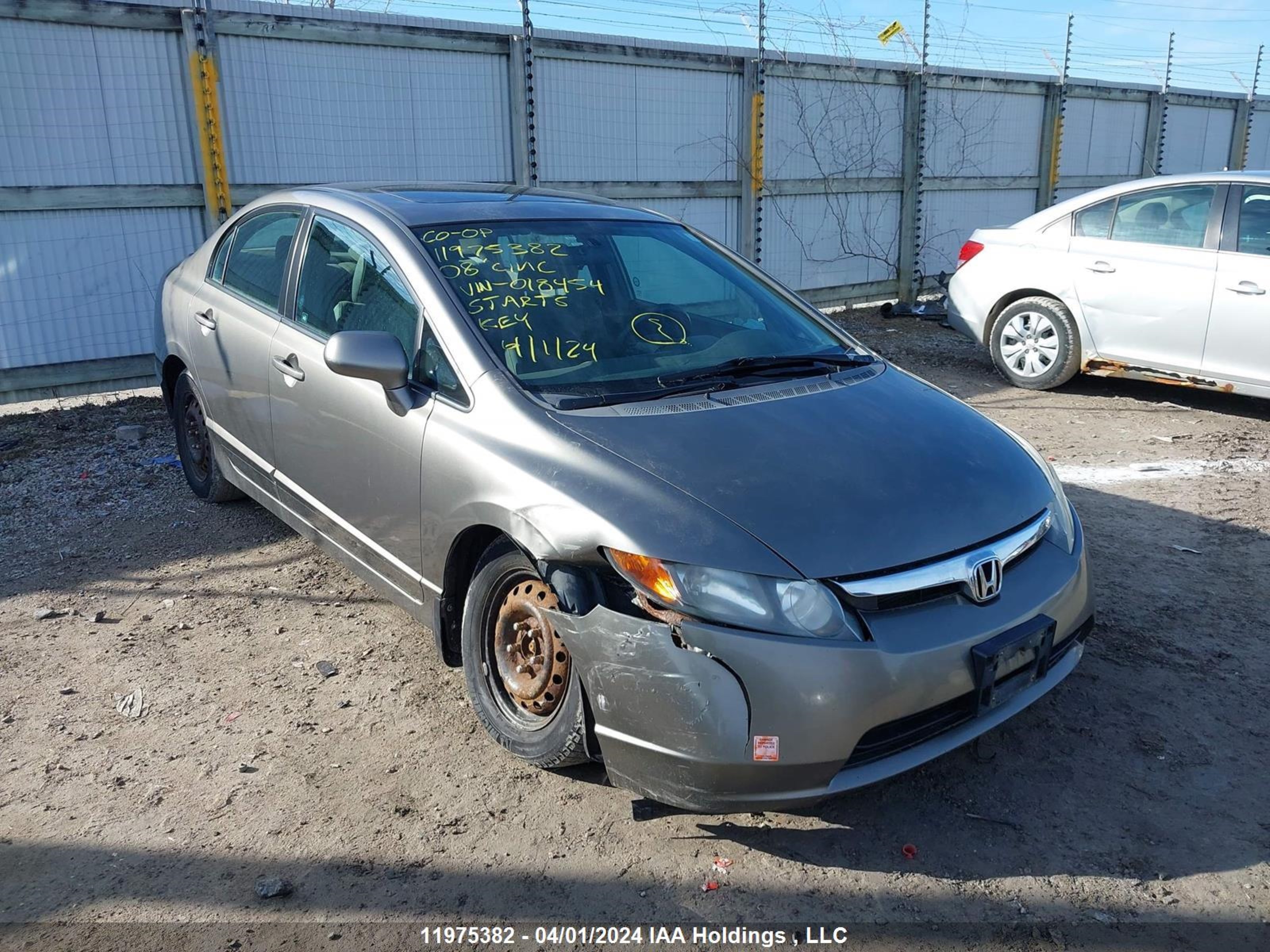 honda civic 2008 2hgfa16558h018454