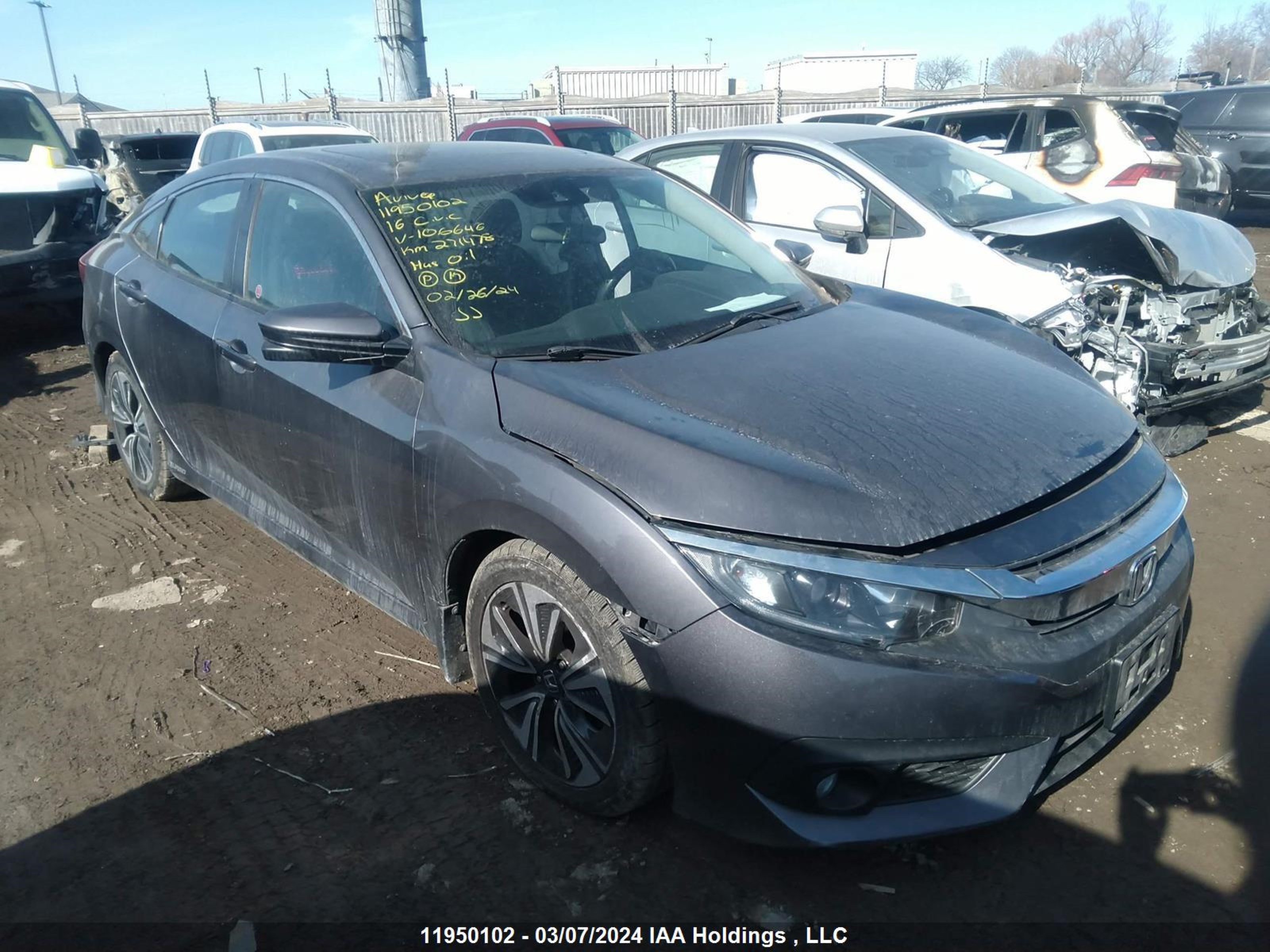 honda civic 2016 2hgfc1f45gh106646