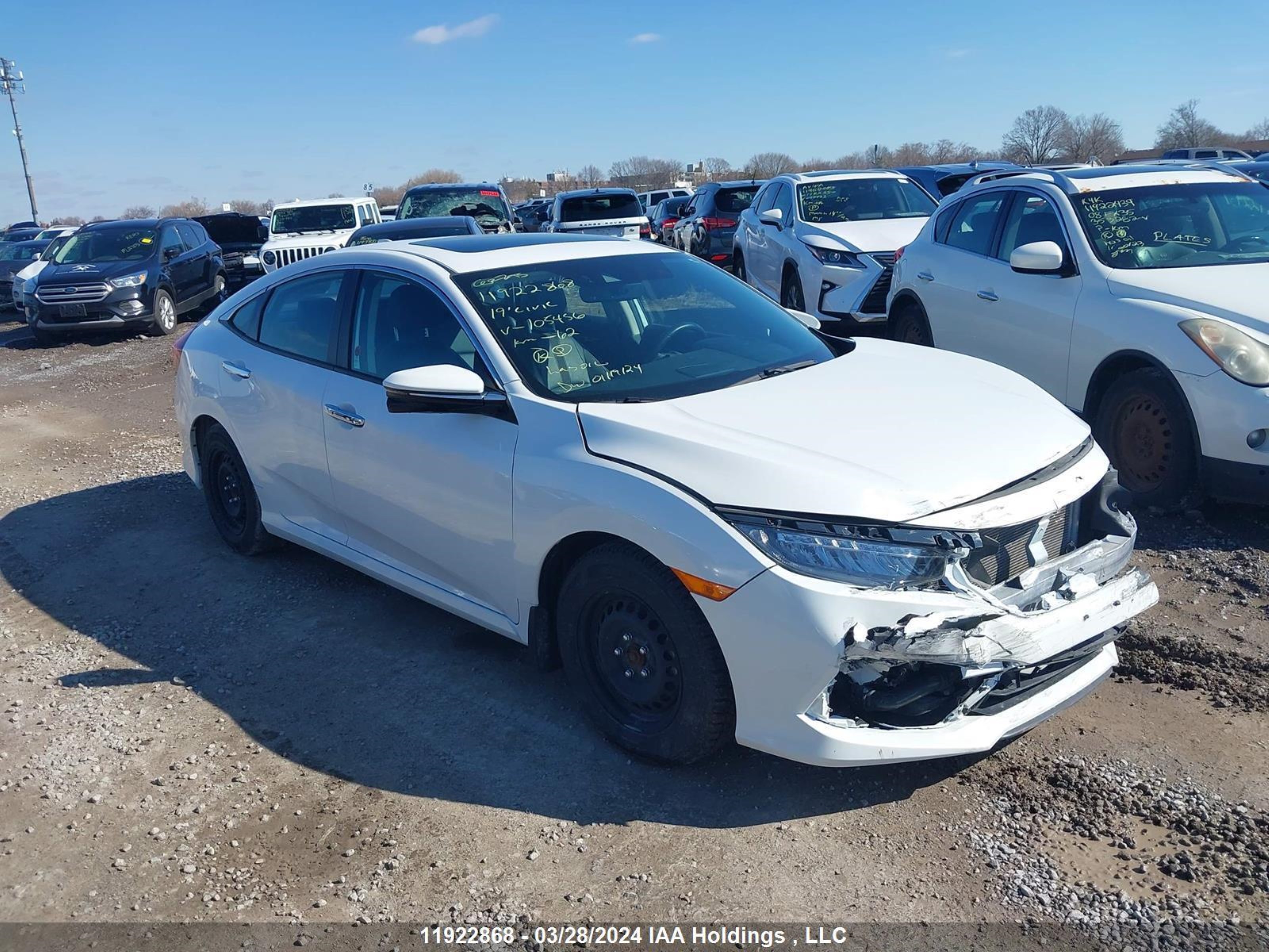 honda civic 2019 2hgfc1f90kh105456